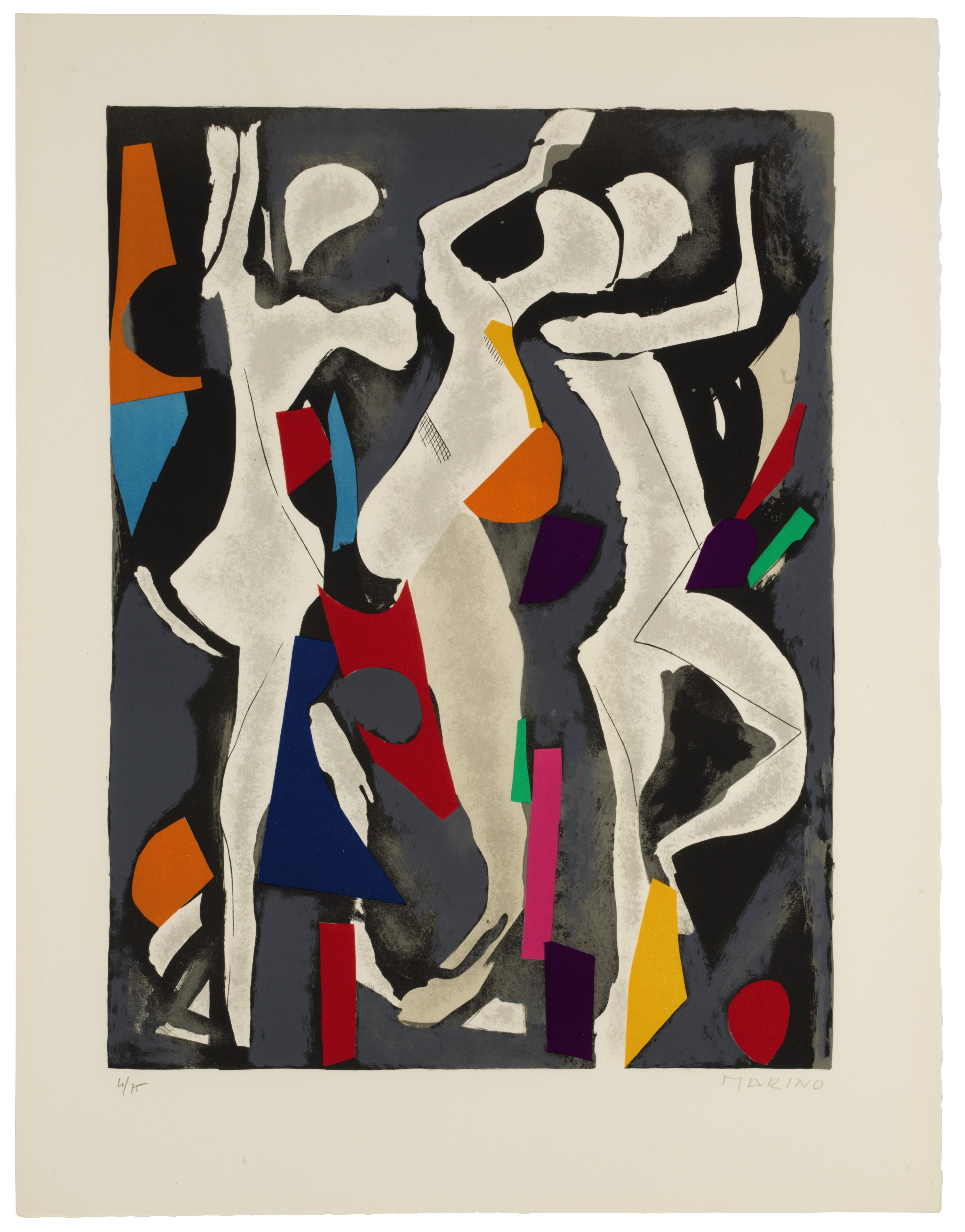 Marino Marini — "Персонажи Священного праздника печати", XX век, и Леон Амьель, Париж, 1970, изображение 7