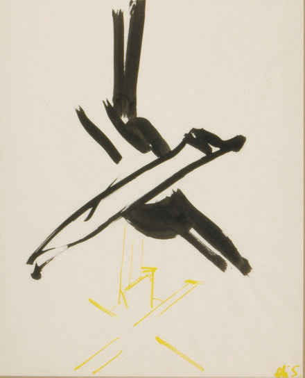 Mark Di Suvero — Без названия (скульптурный этюд); и сопутствующий рисунок
