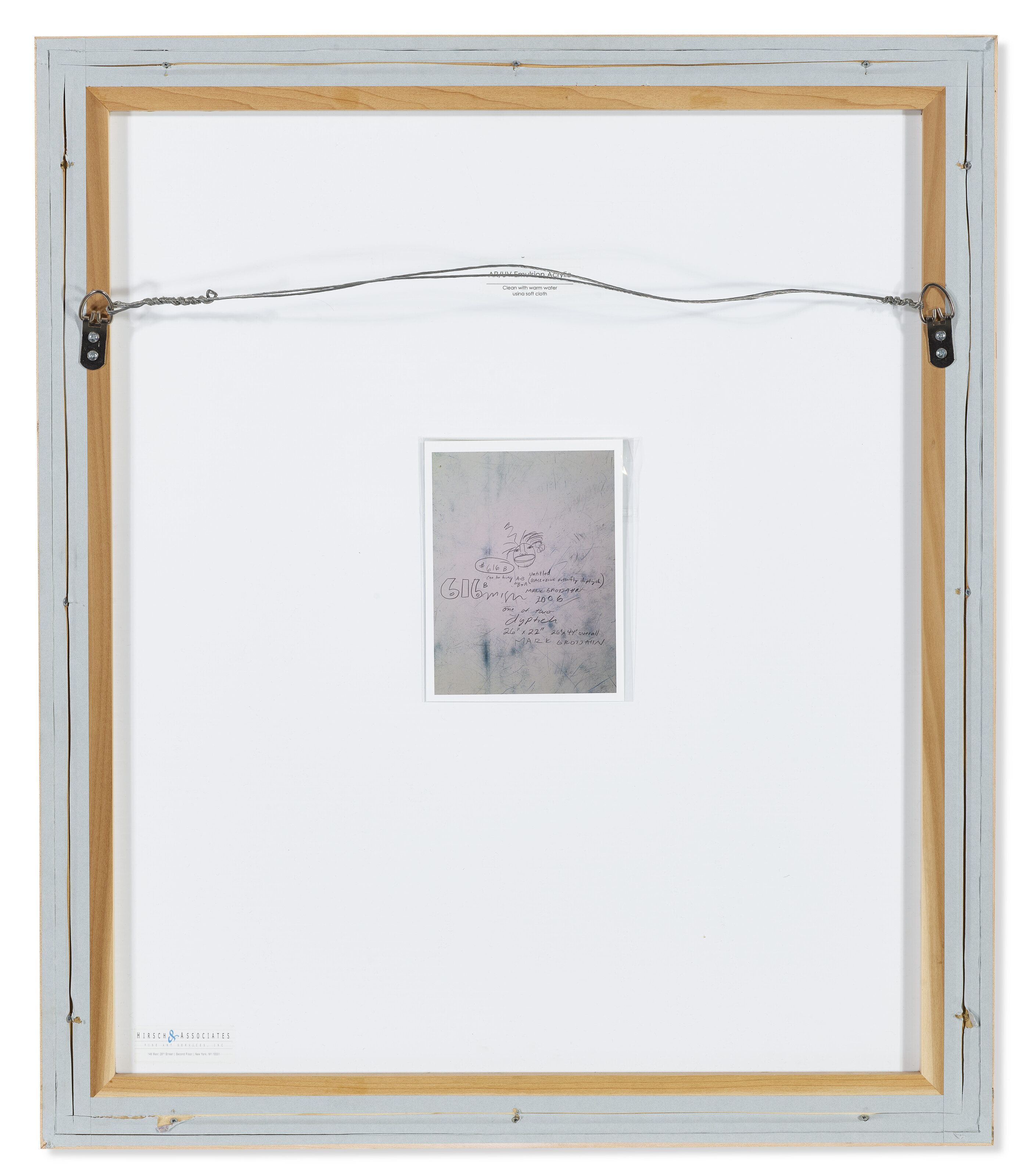 Mark Grotjahn — Без названия (диптих с черно-синими бабочками), изображение 4