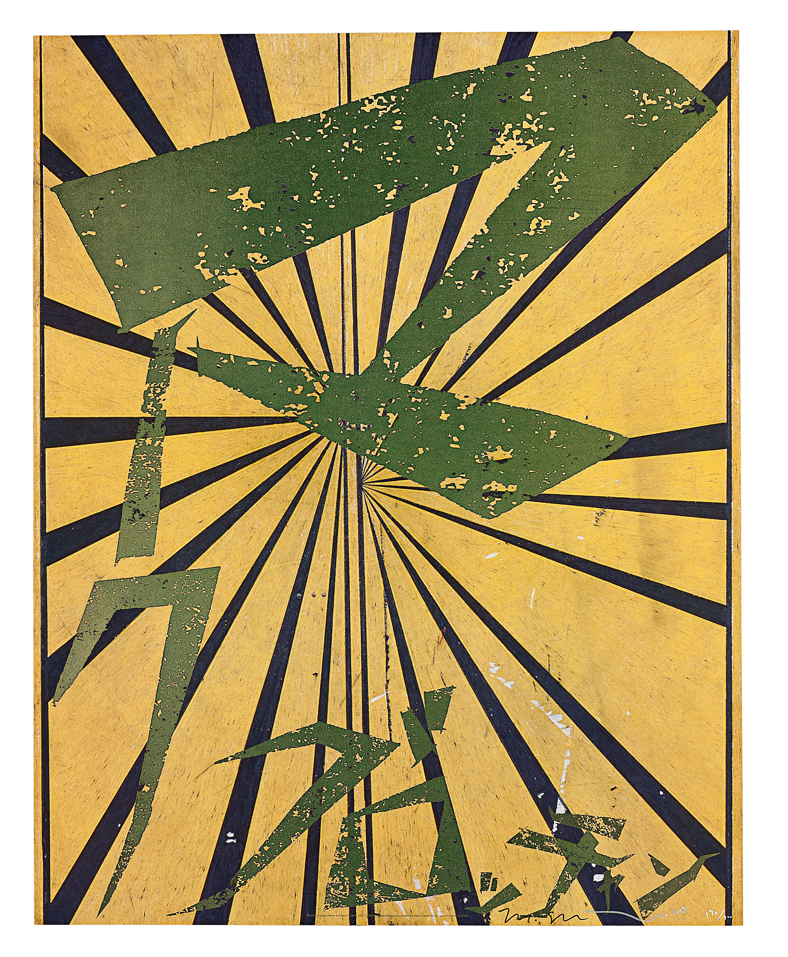 Mark Grotjahn — Без названия (Скарлет Лейк и Индиго Блю баттерфляй 826); без названия (Канареечно-желтая и черная бабочки 830), изображение 2