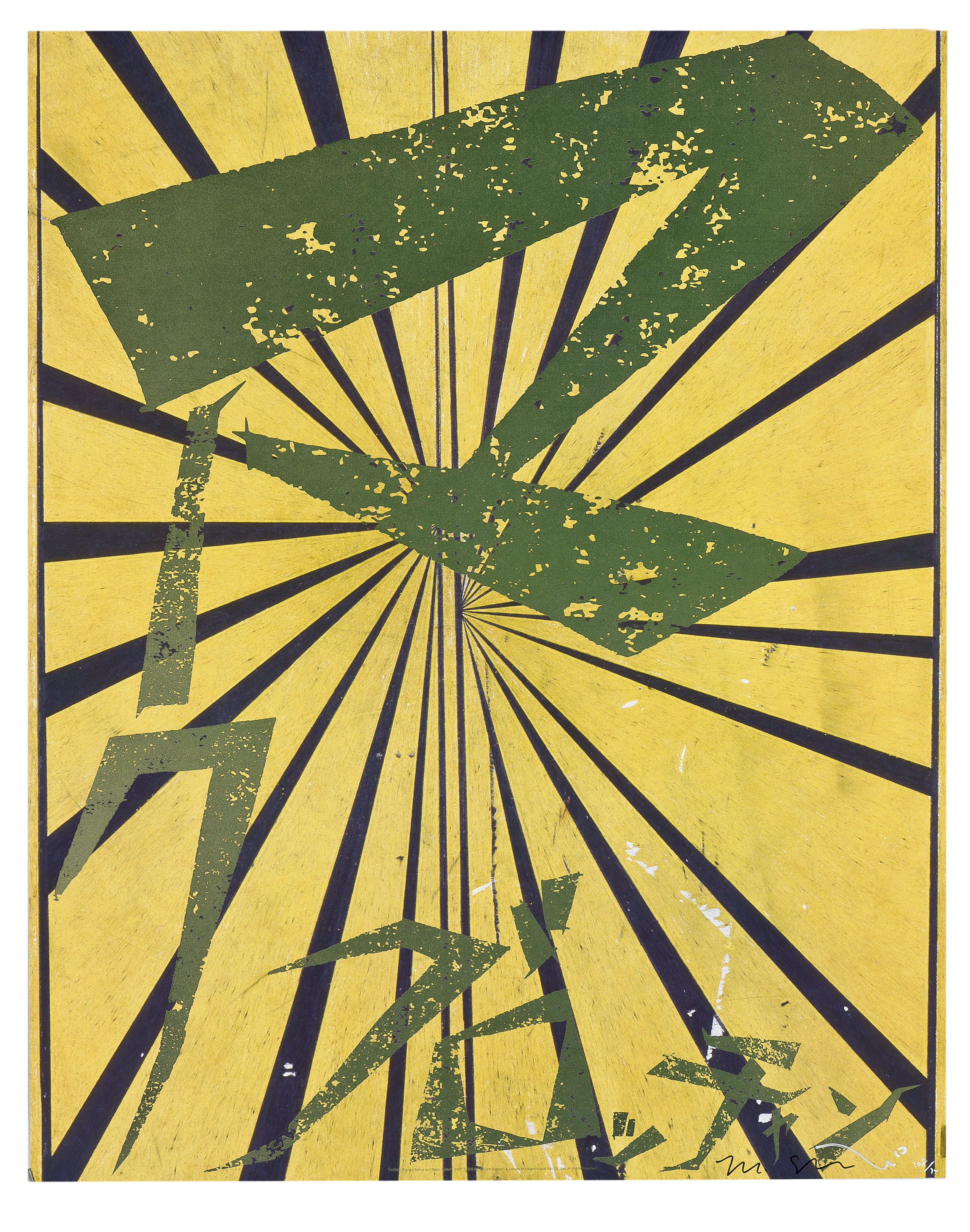 Mark Grotjahn — Без названия (Скарлет Лейк и Индиго Блю баттерфляй 826); без названия (Канареечно-желтая и черная бабочки 830), изображение 2