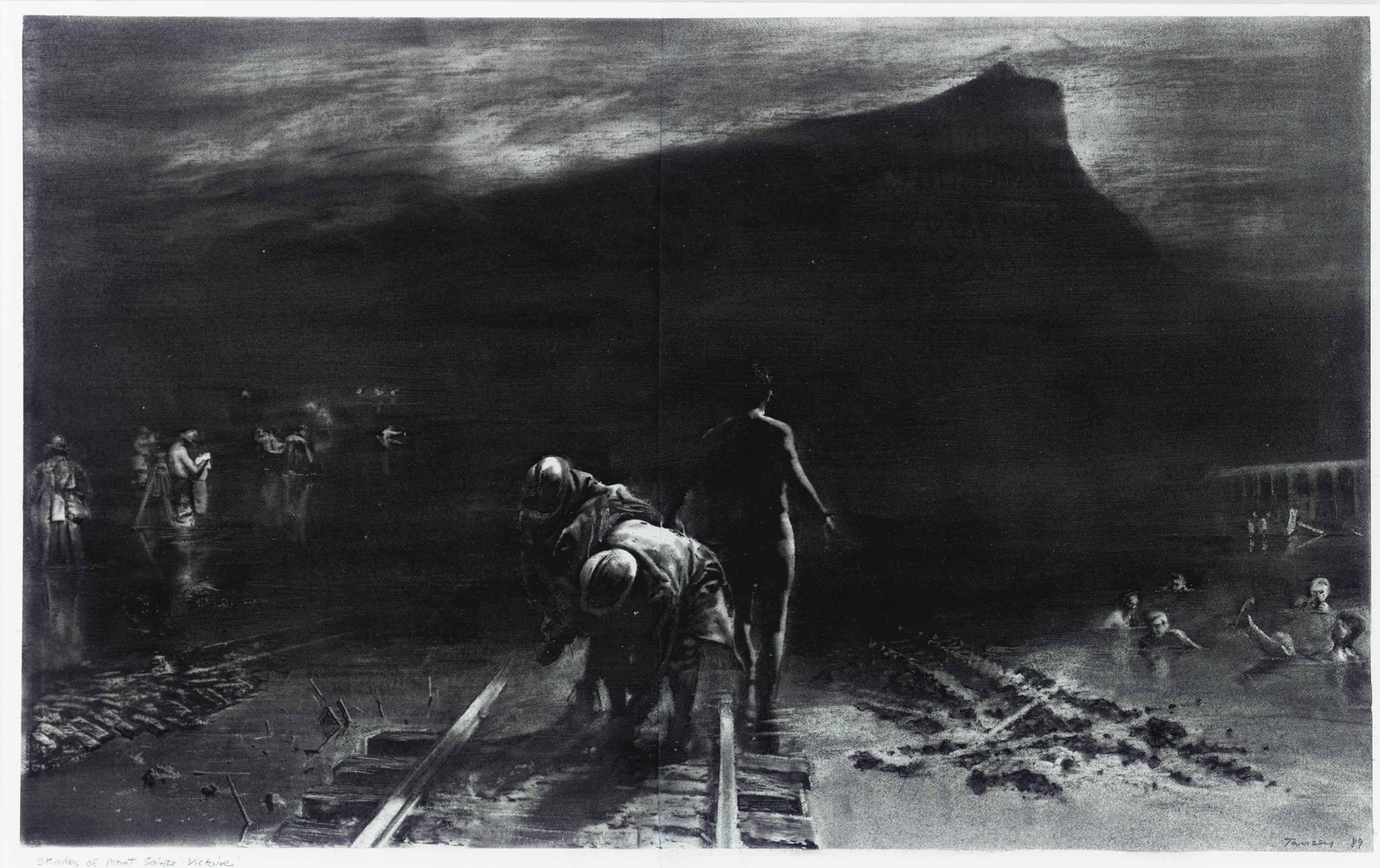 Mark Tansey — Этюд "Тени горы Сент-Виктуар"