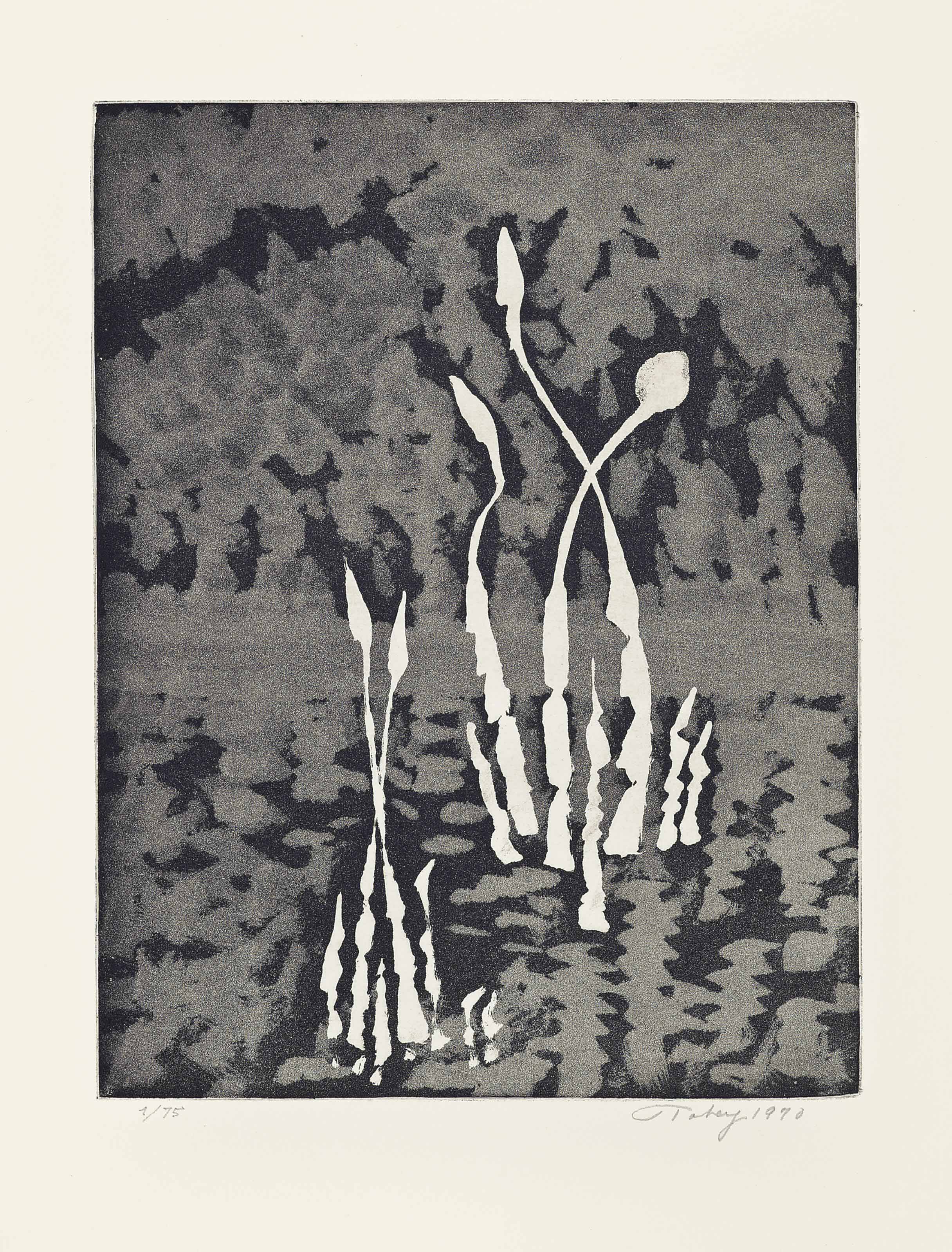 Mark Tobey — "Переходы", 1970; "Без названия", 1970; "Композиция", 1970; "Две головы", 1970