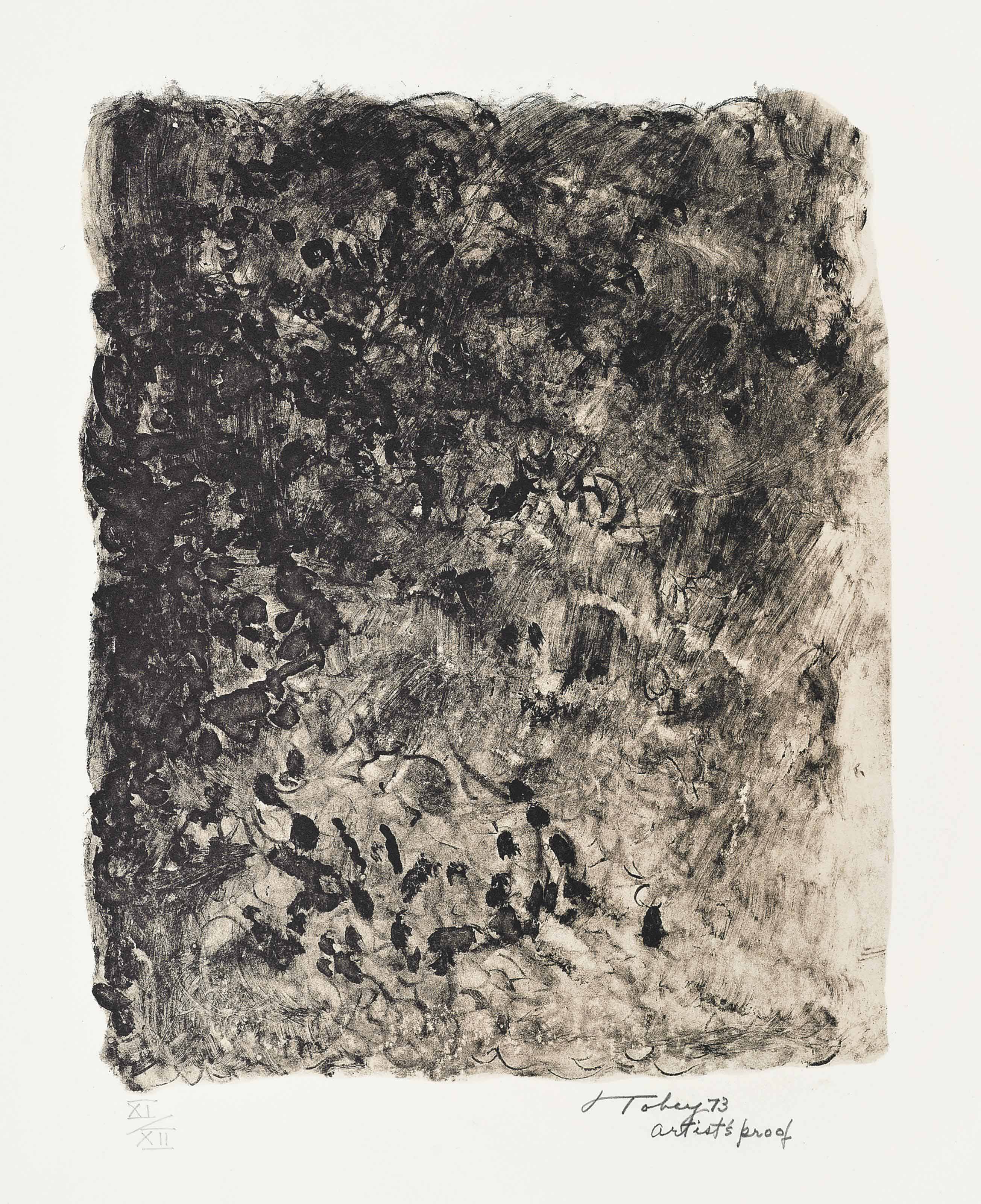 Mark Tobey — "Ритуал", 1973; "Голова", 1967; "Собрание", 1970; "Интимное путешествие", 1974