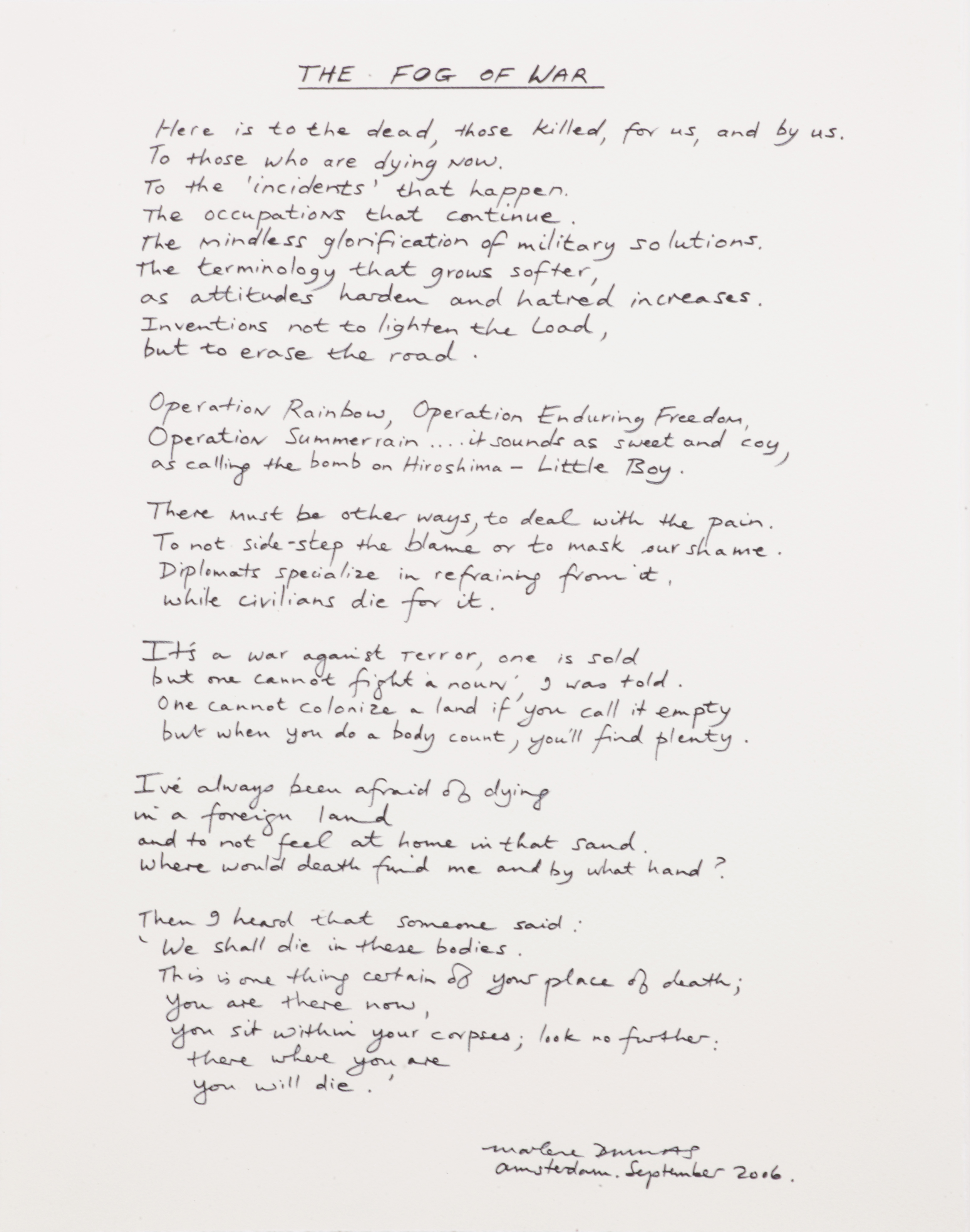 Marlene Dumas — Туман войны, изображение 6
