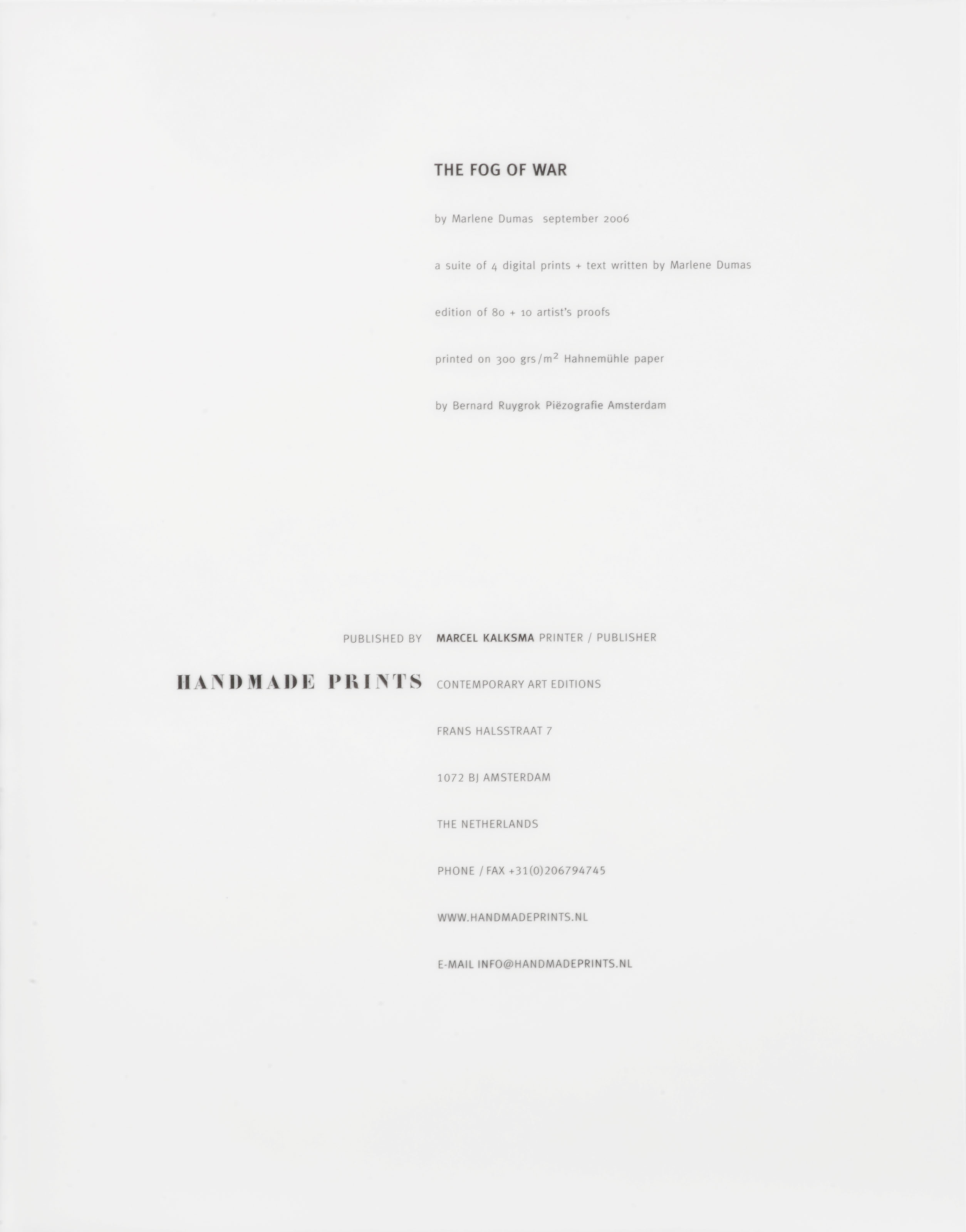 Marlene Dumas — Туман войны, изображение 6