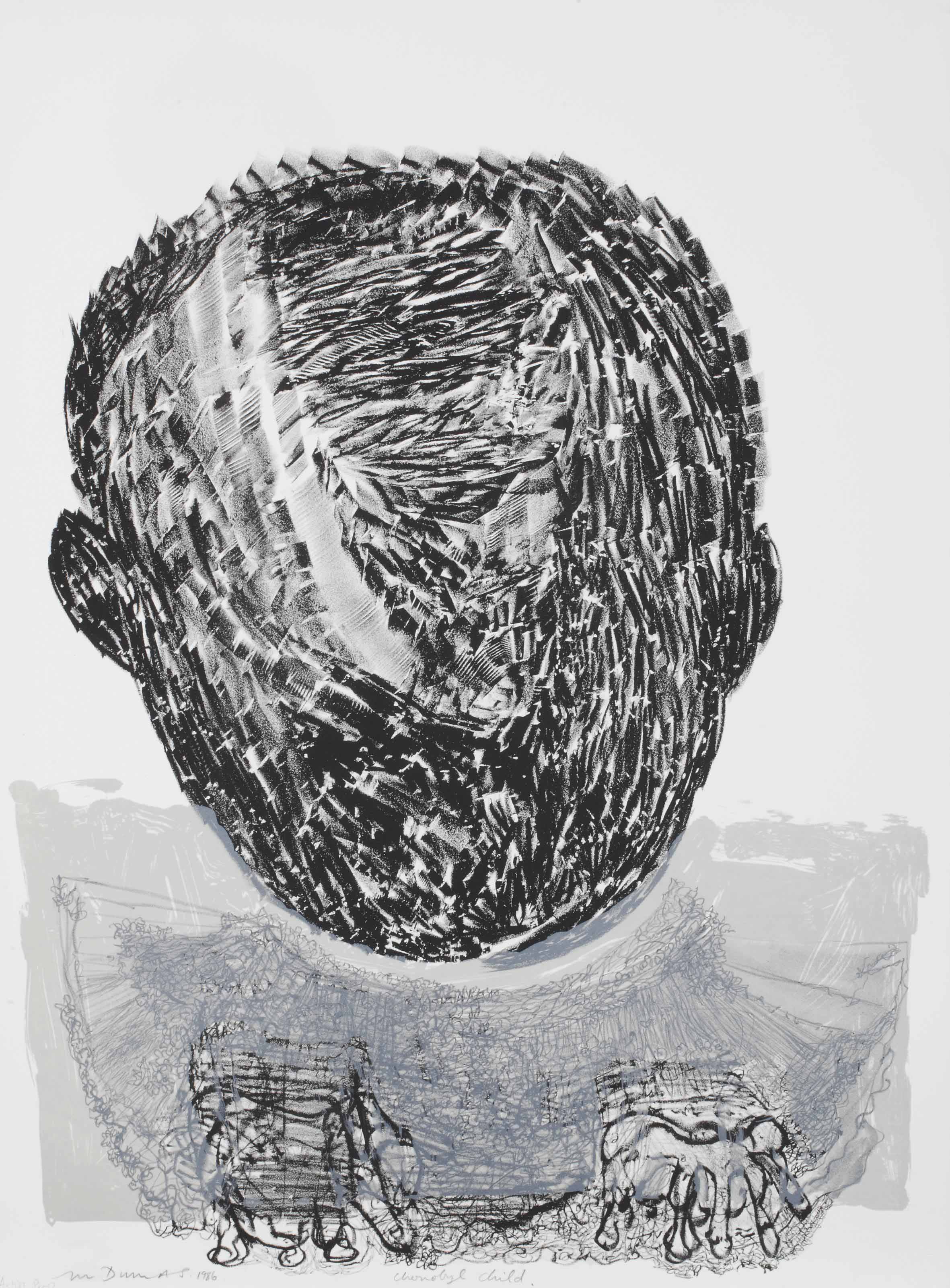 Marlene Dumas — Ребенок-чернобыль (из серии "Страх младенцев")