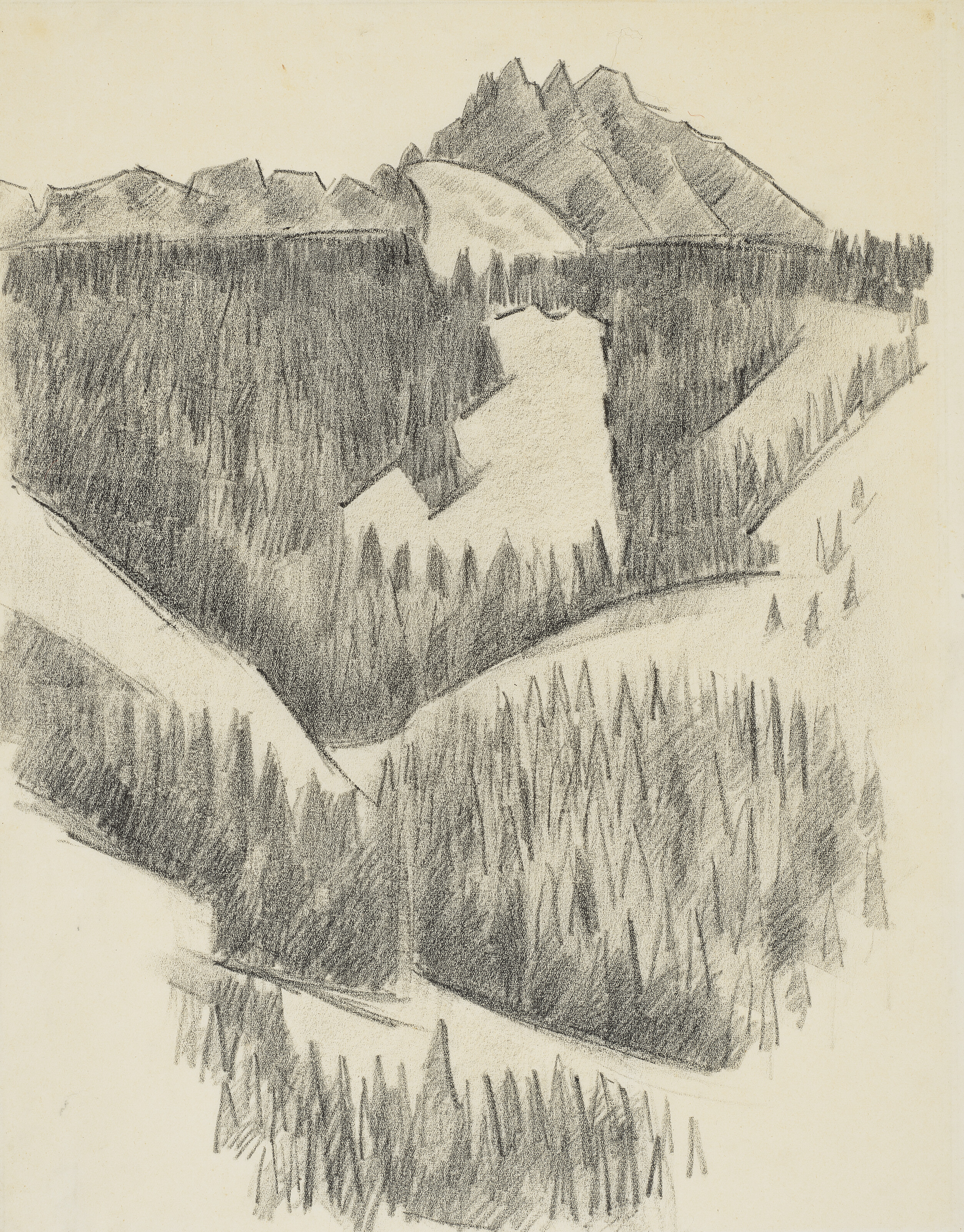 Marsden Hartley — Без названия (Горный пейзаж в Баварии)
