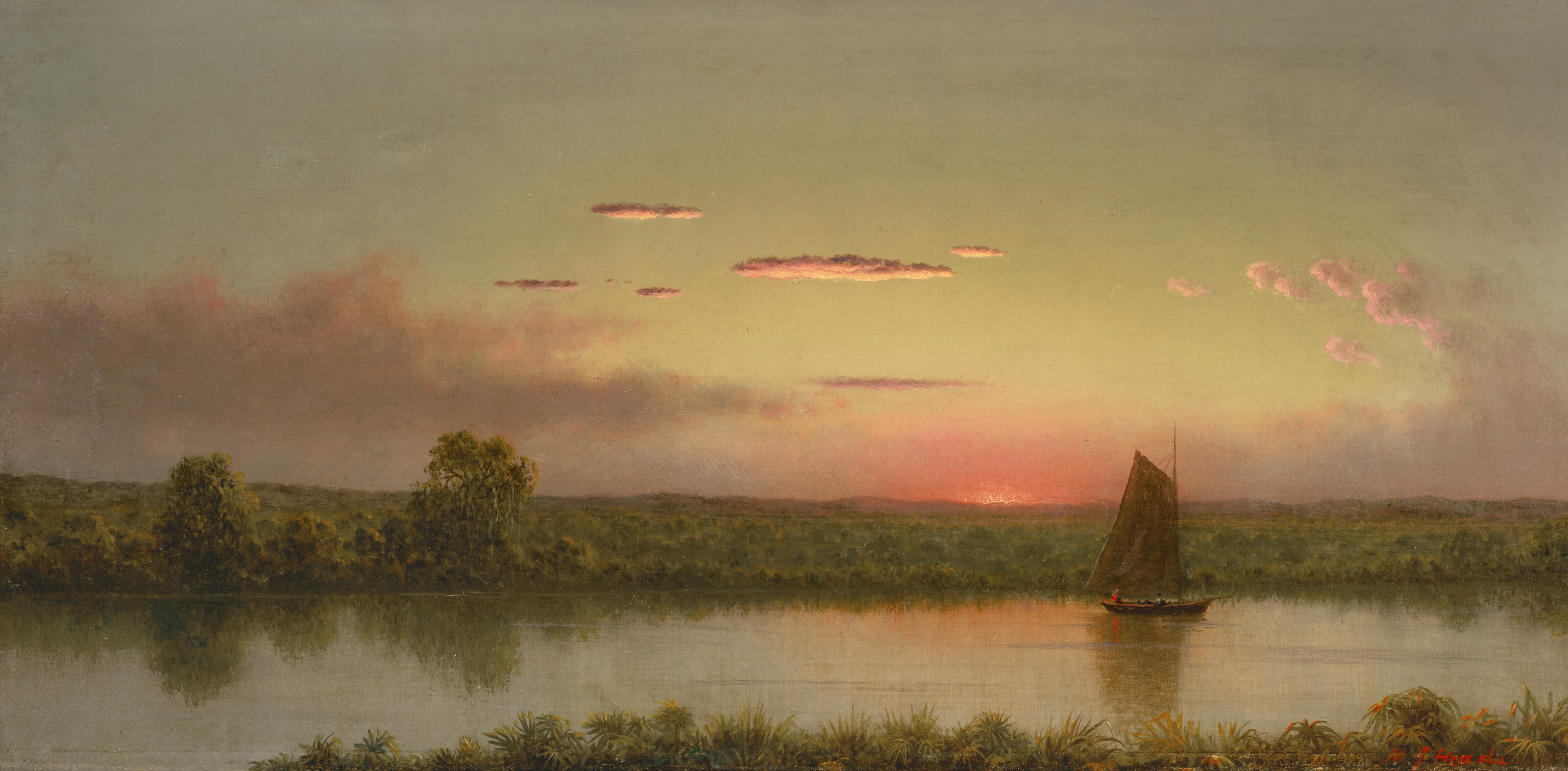 Martin Johnson Heade — Река в сумерках