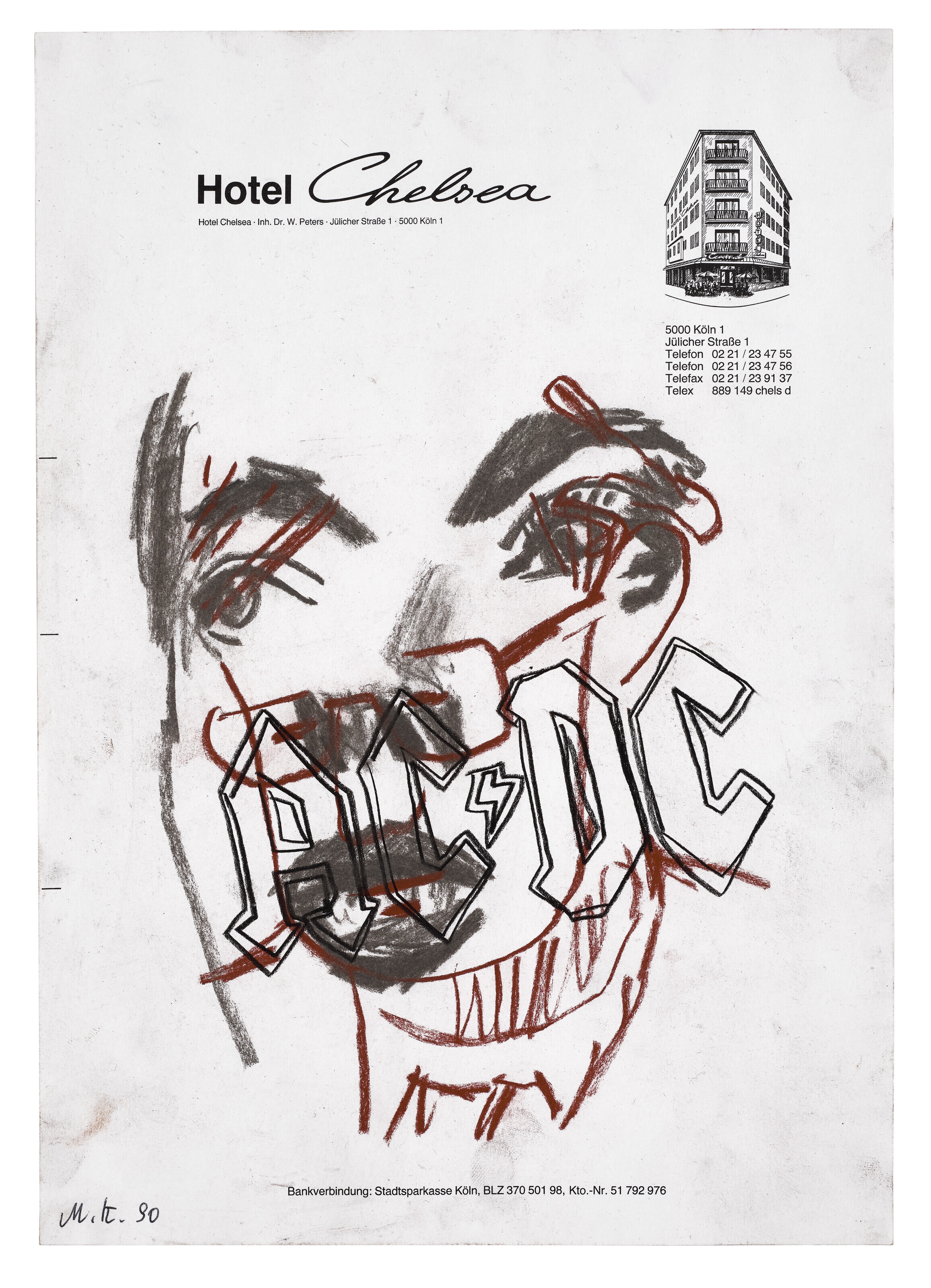 Martin Kippenberger — Без названия (The Sovereign); Без названия (The Sovereign); Без названия (Отель "Менси"); Без названия (The Sovereign); Без названия (The Sovereign); Без названия (Отель "Менси"); Без названия (Отель "Челси"); Без названия (Отель "Челси") [Восемь работ], изображение 8