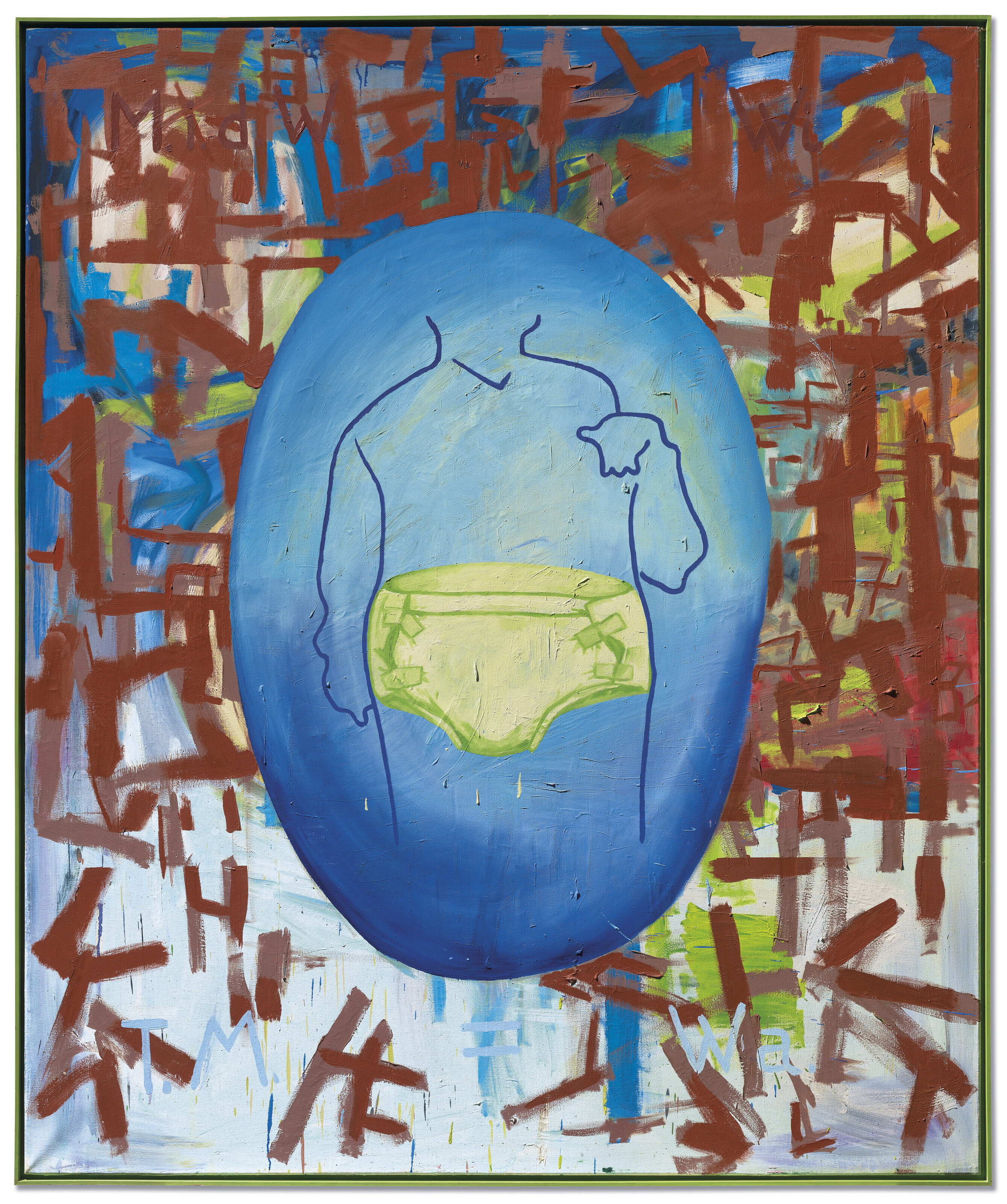 Martin Kippenberger — Бормотание в тишине = Мирская жизнь, полное бормотание = Тревога (Мать в квартире = Реальность, Мертвая мать = Правда), (из серии фотографий I.N.P)