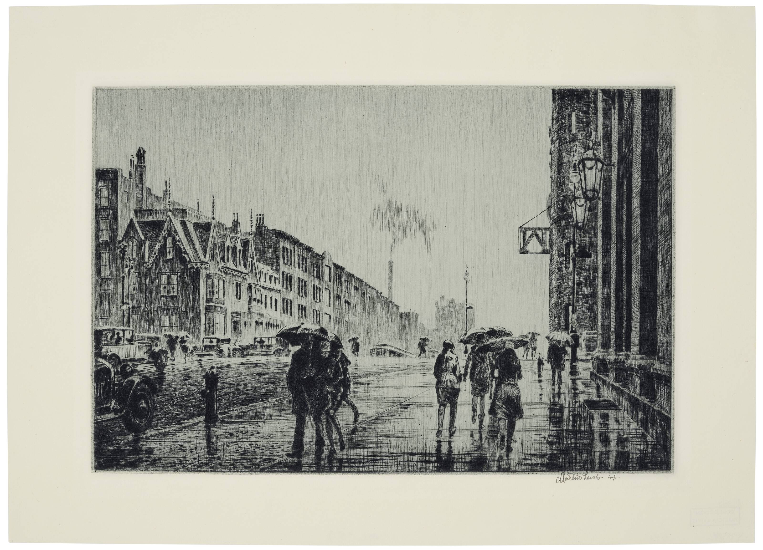 Martin Lewis — Дождь на Мюррей-Хилл, изображение 3