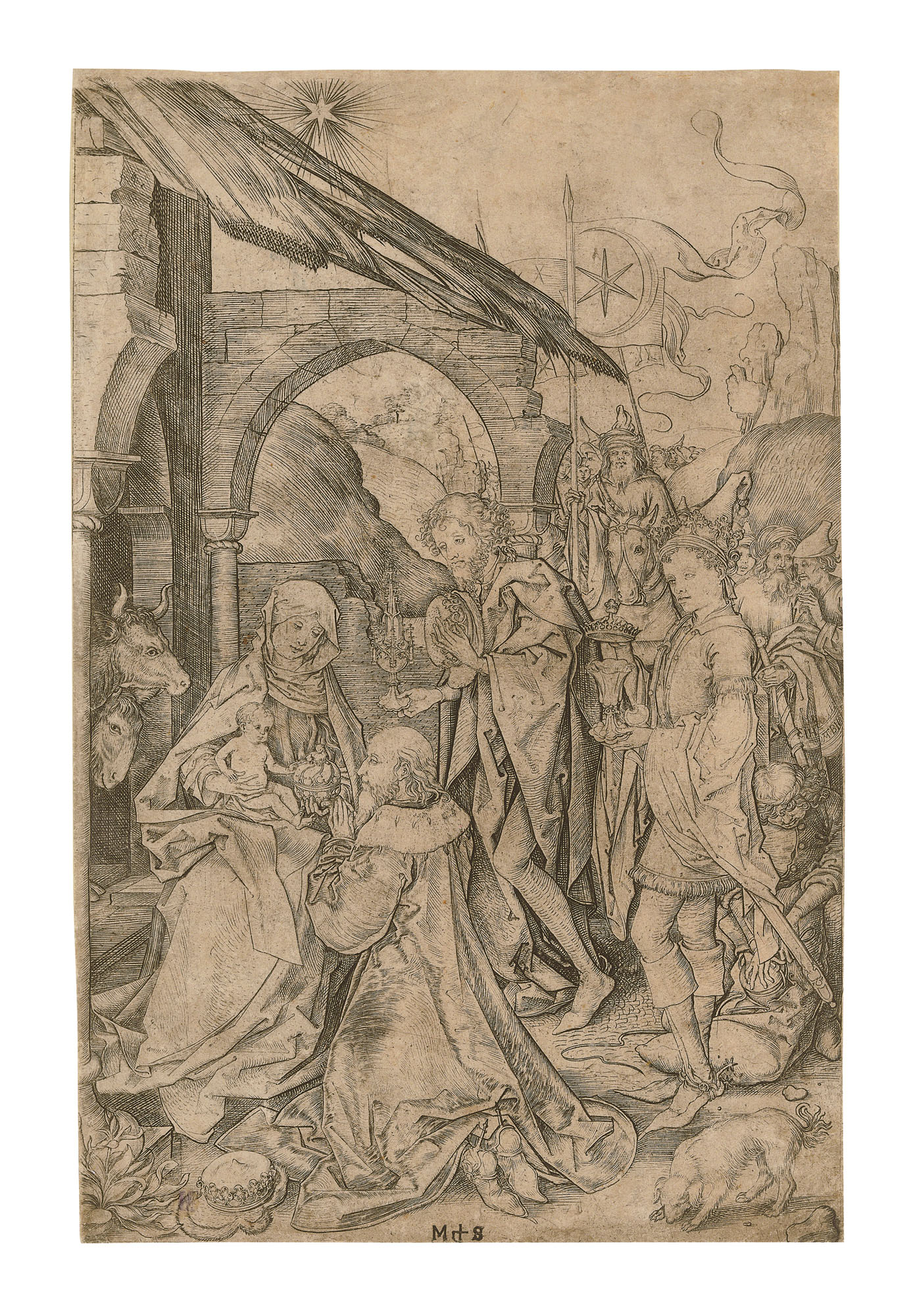 Martin Schongauer — Поклонение волхвов