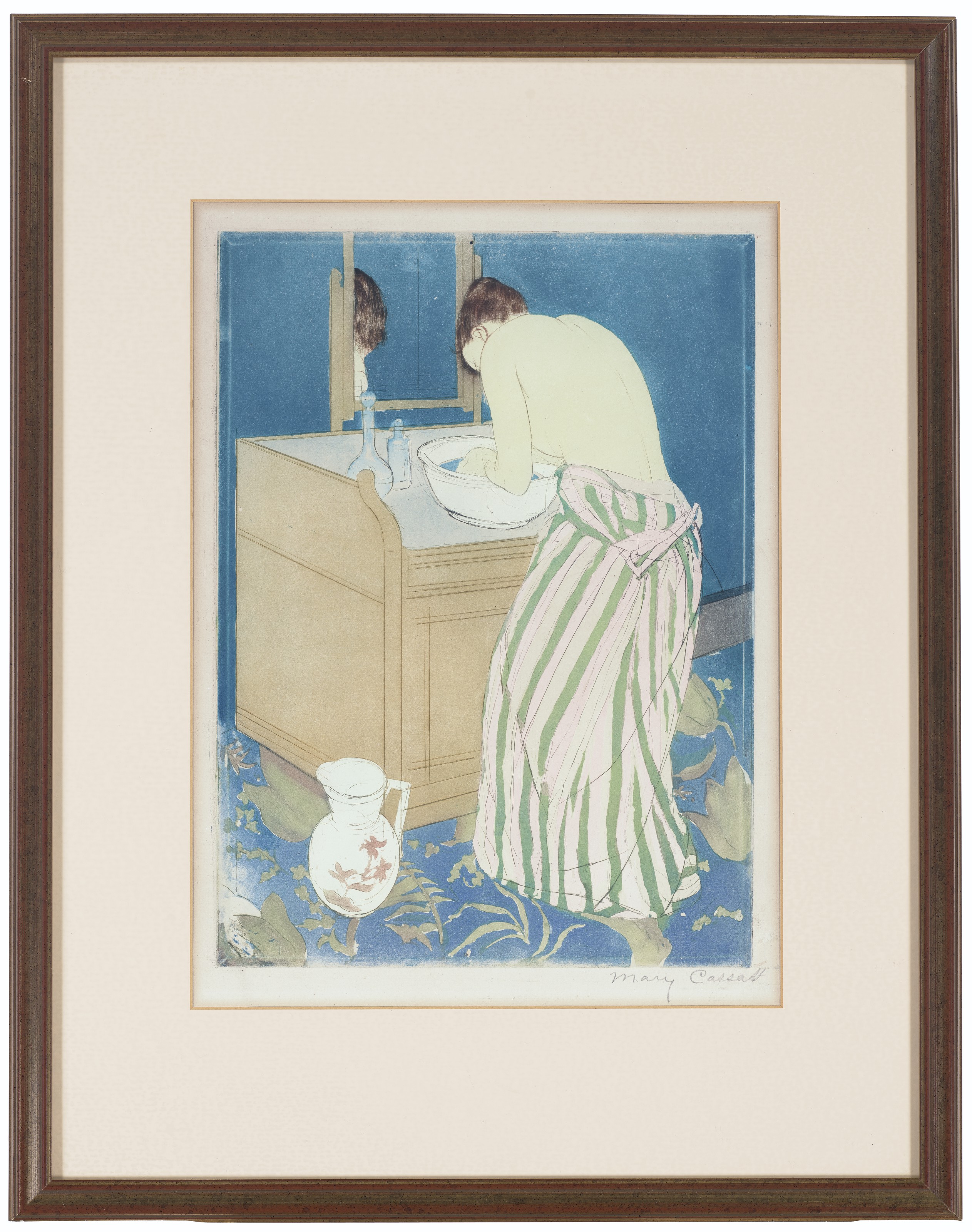Mary Cassatt — Купание женщины (в туалете), изображение 2