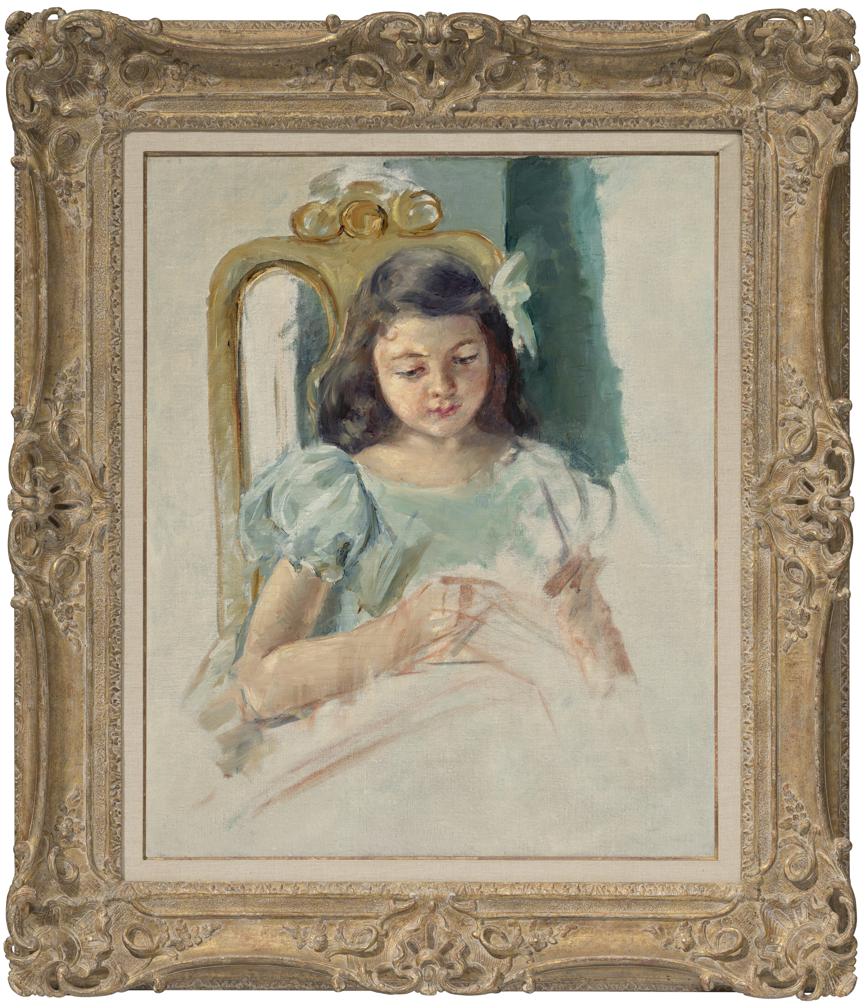 Mary Cassatt — Франсуаза сидела в итальянском кресле, изображение 4