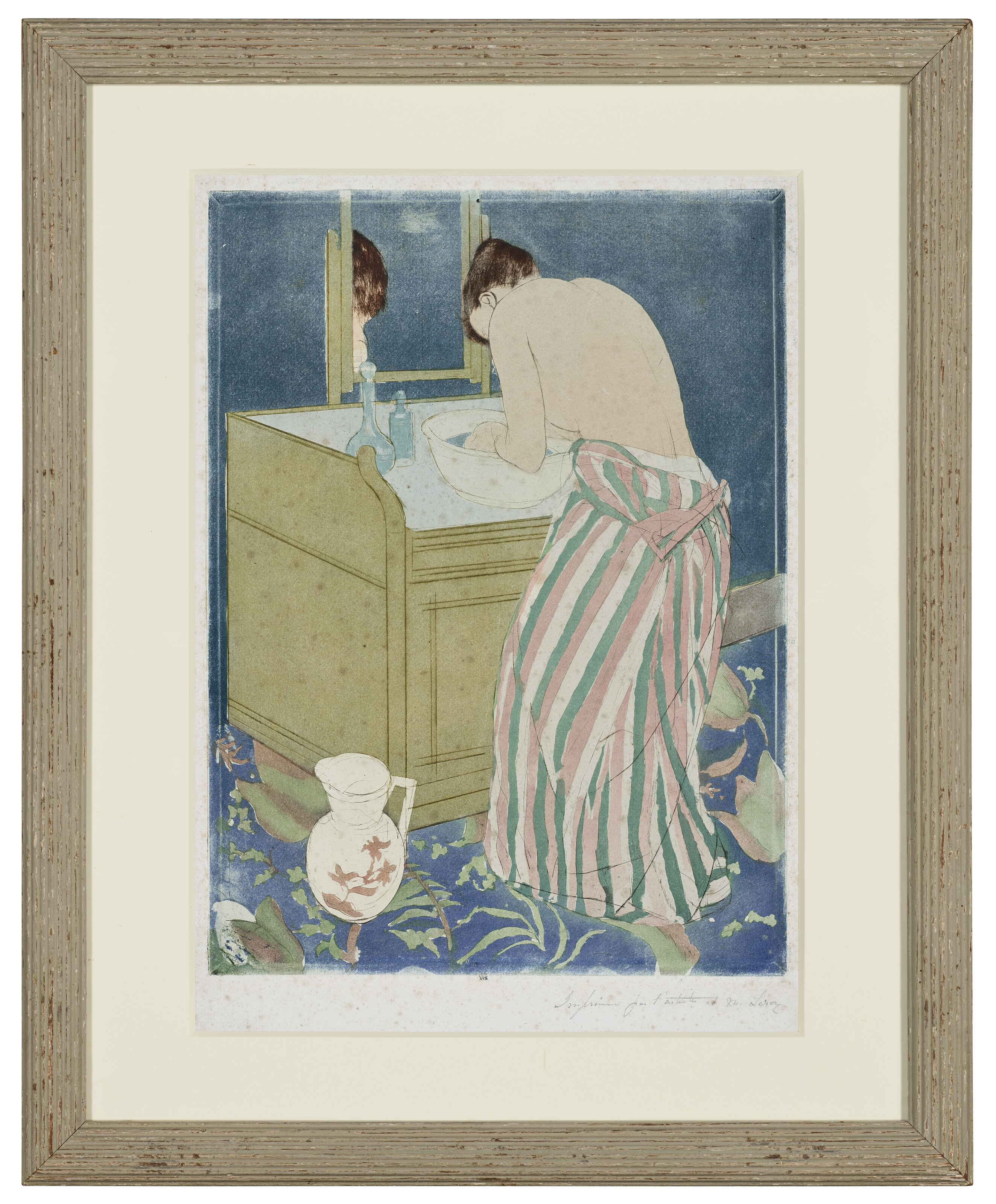 Mary Cassatt — Купание женщины (в туалете), изображение 2
