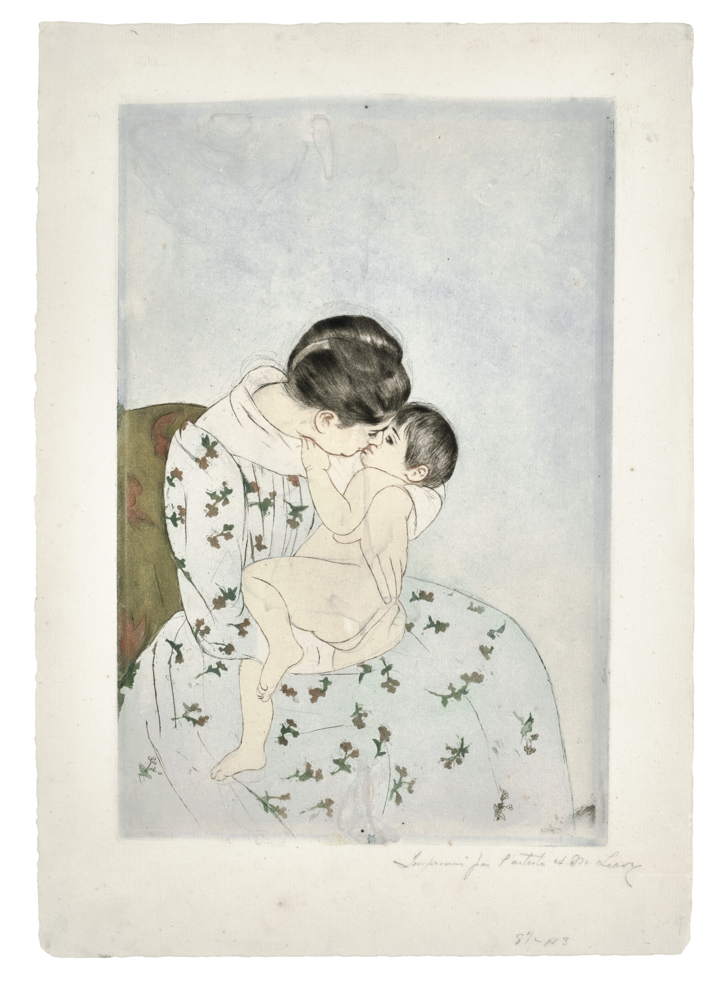 Mary Cassatt — Поцелуй матери, изображение 3