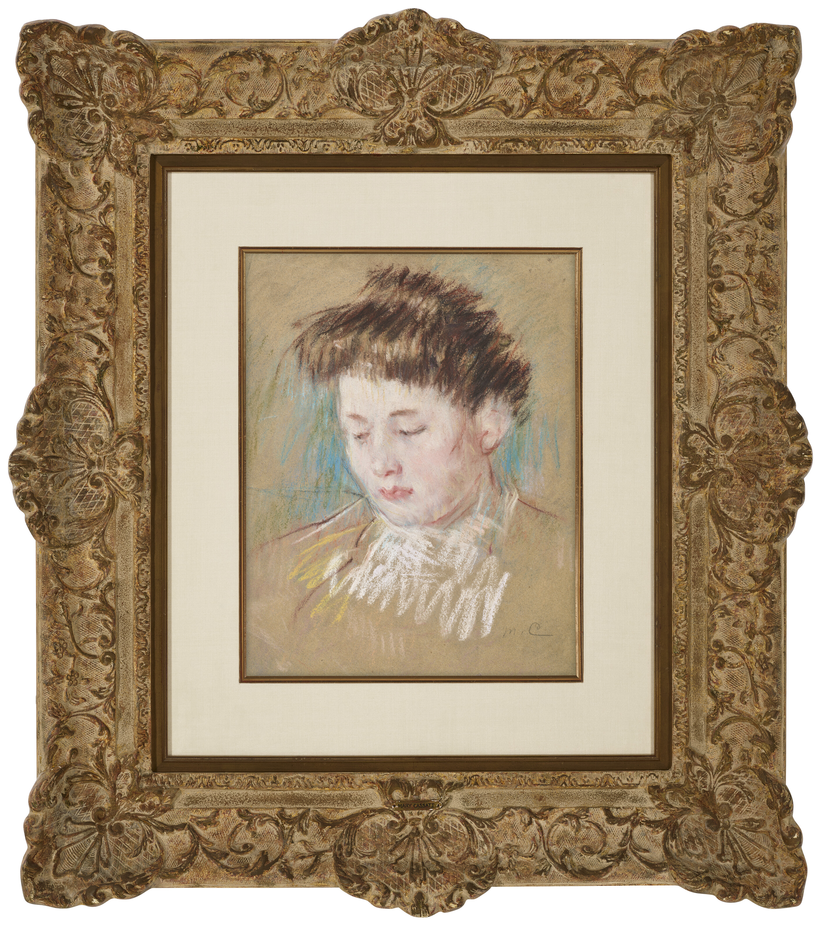 Mary Cassatt — Голова Джулии, смотрящей вниз, изображение 2