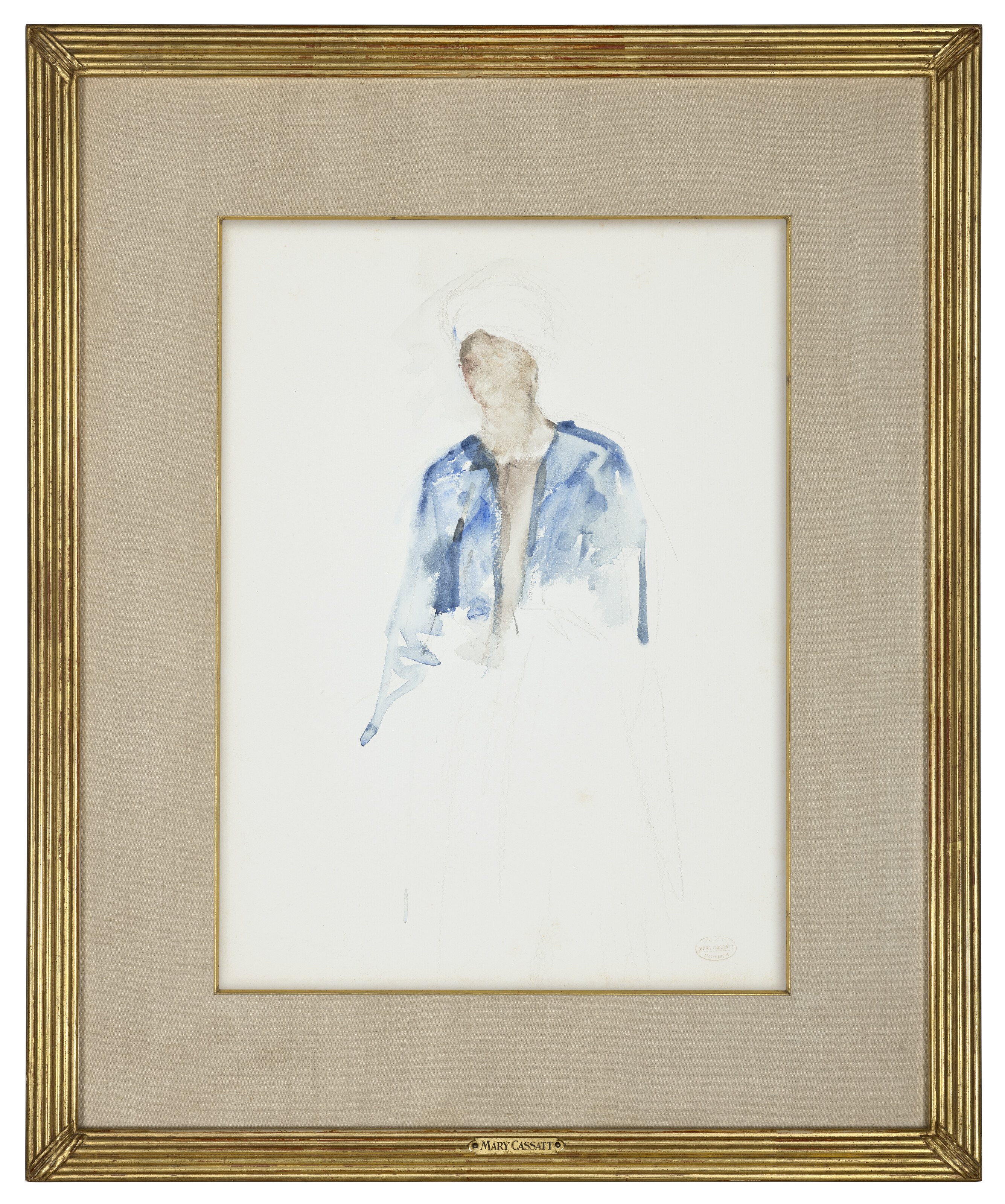 Mary Cassatt — Небольшой набросок нубийца в синем одеянии, изображение 2