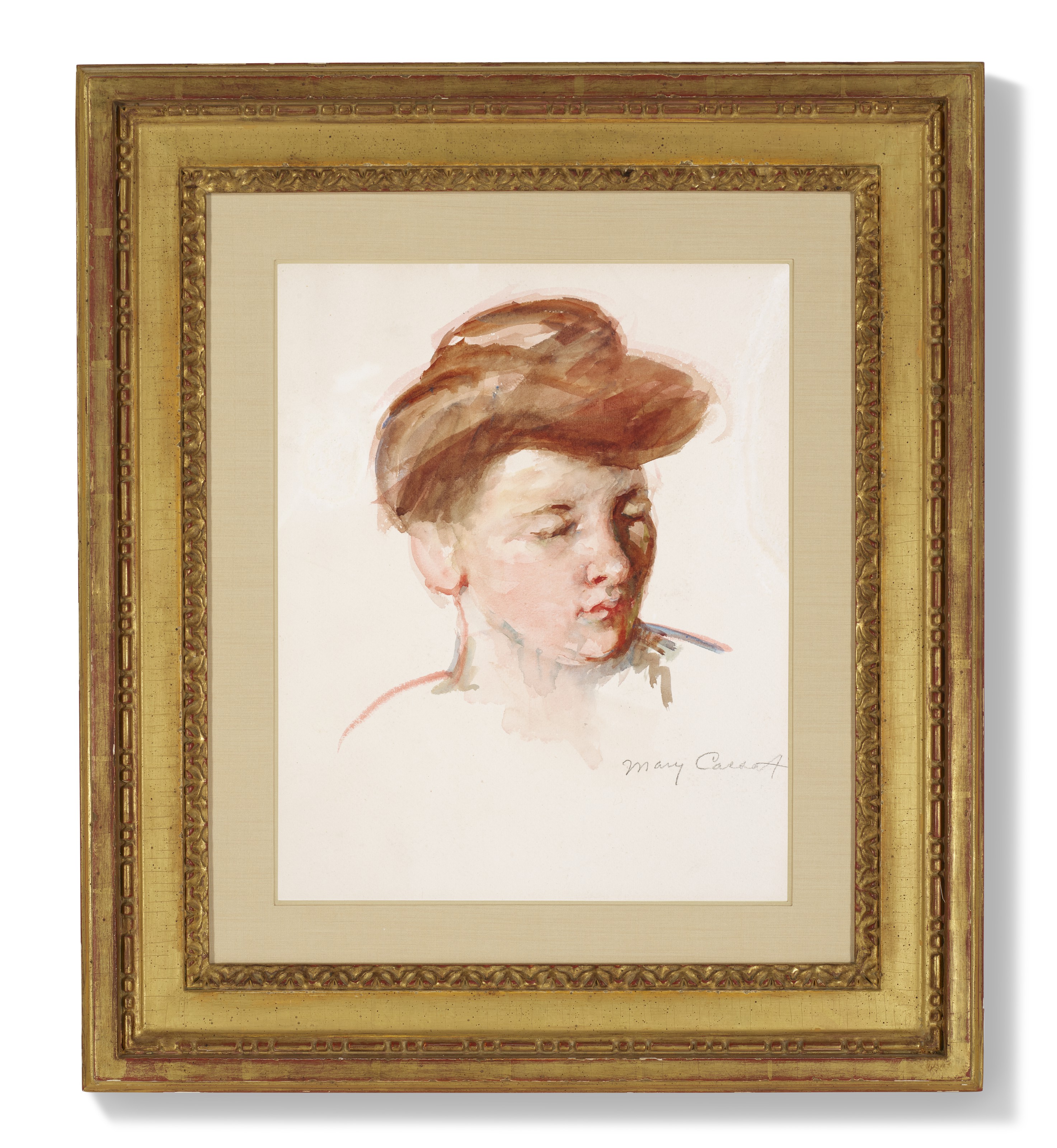 Mary Cassatt — Набросок головы матери Жанны, опущенной вниз (№ 2), изображение 2
