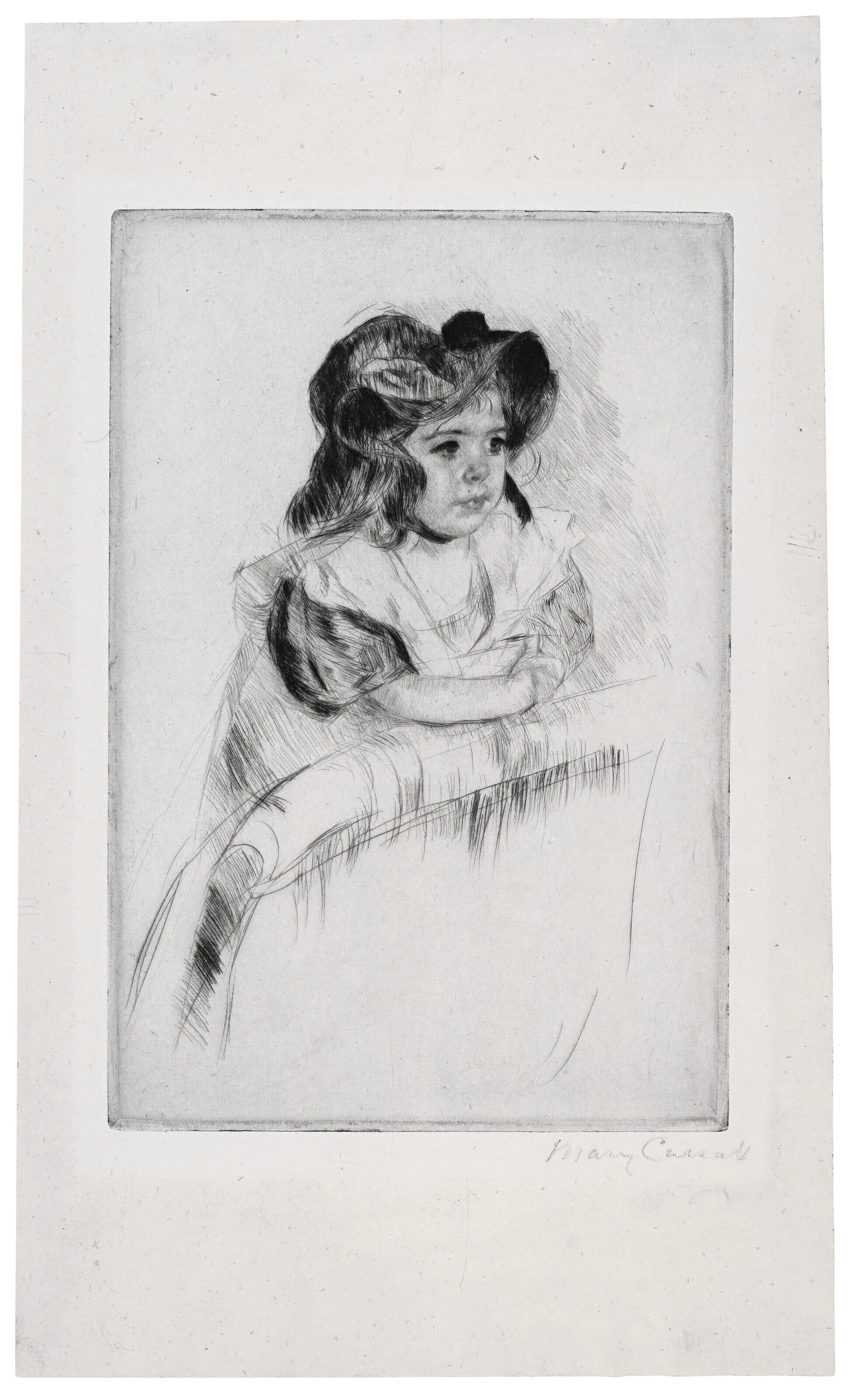 Mary Cassatt — Марго положила руки на спинку кресла, изображение 2
