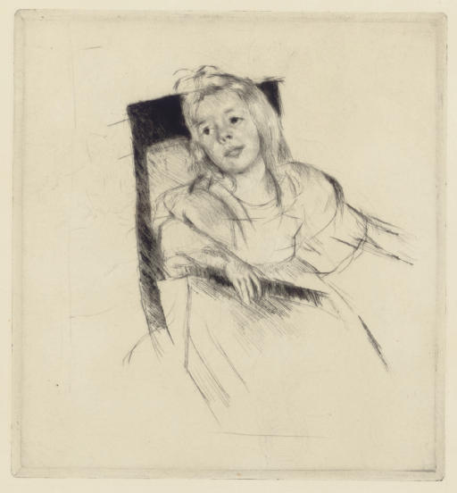Mary Cassatt — Симона откидывает голову на спинку стула (Б. 187)