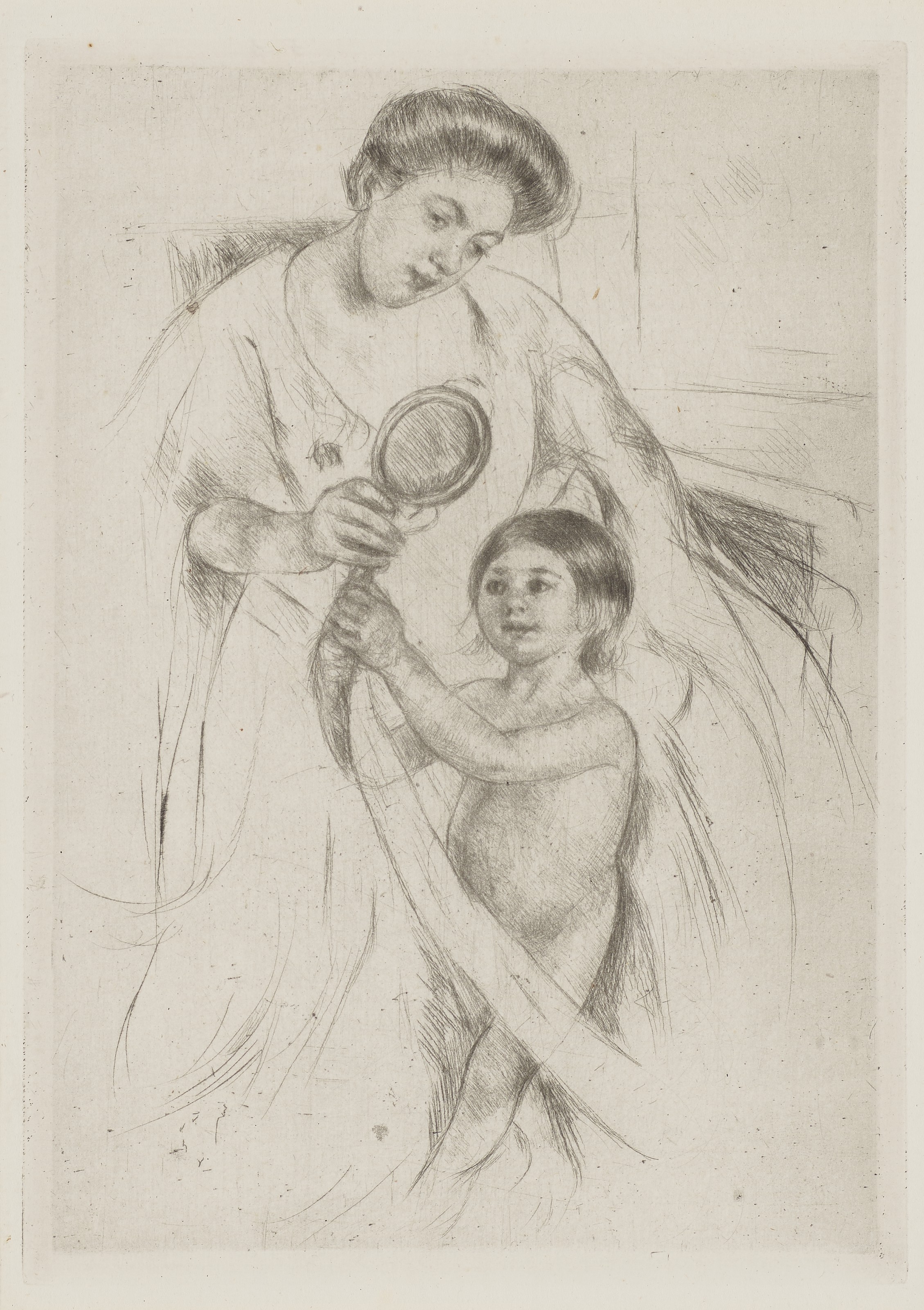 Mary Cassatt — Смотреться в ручное зеркальце (№ 3)