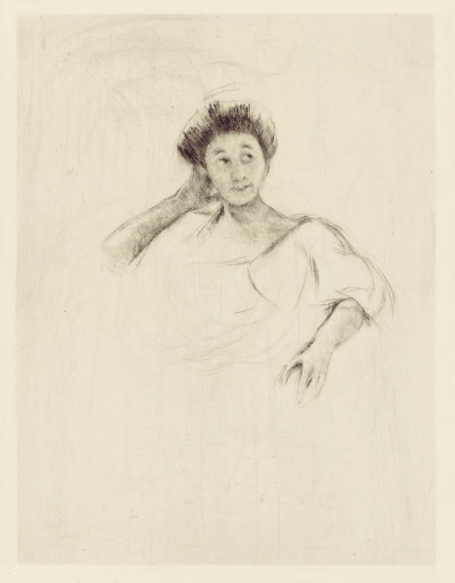 Mary Cassatt — Женщина позирует, заложив руку за голову (Б. 217)
