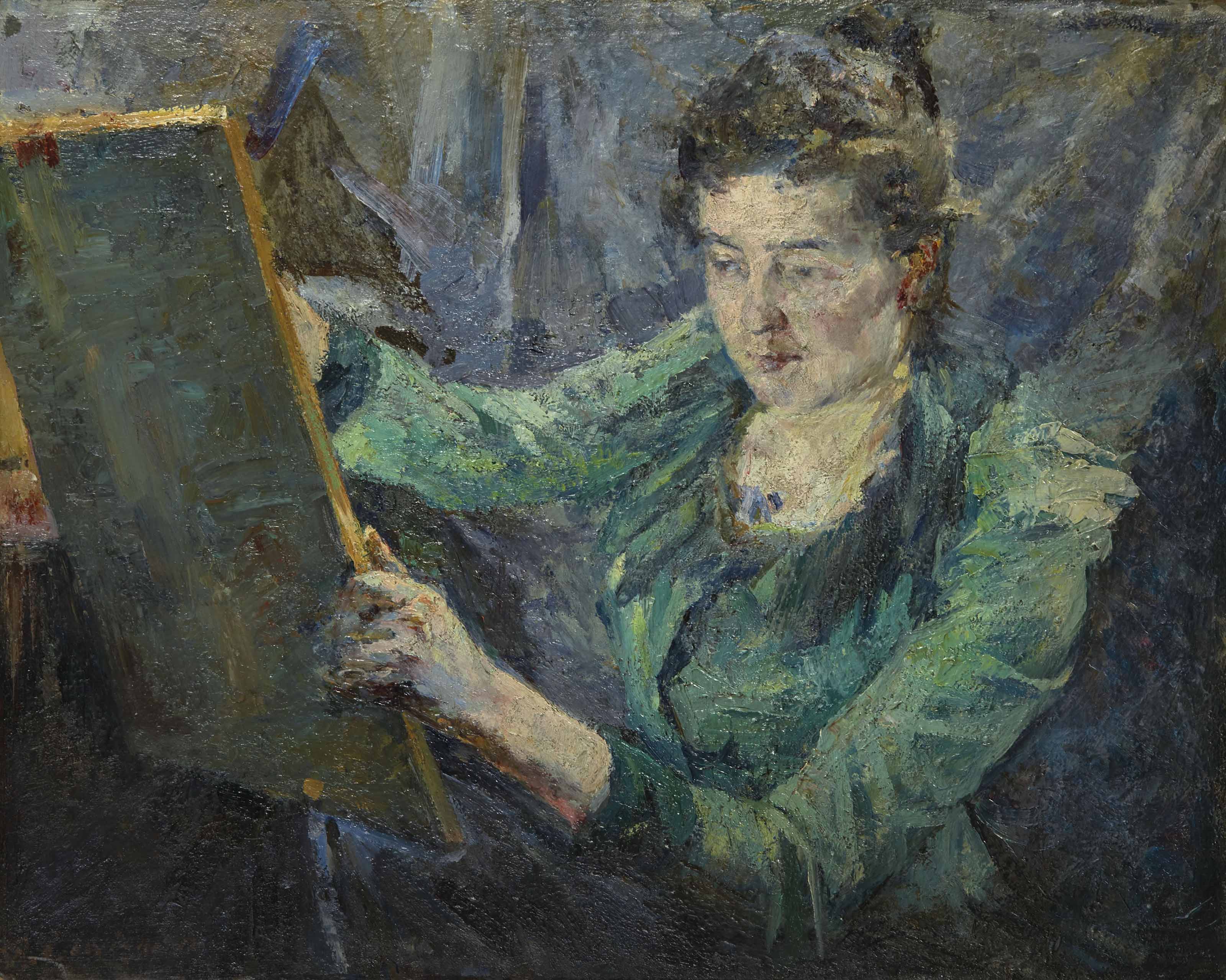 Mary Cassatt — Портрет Марии Кассат в ателье ее сына