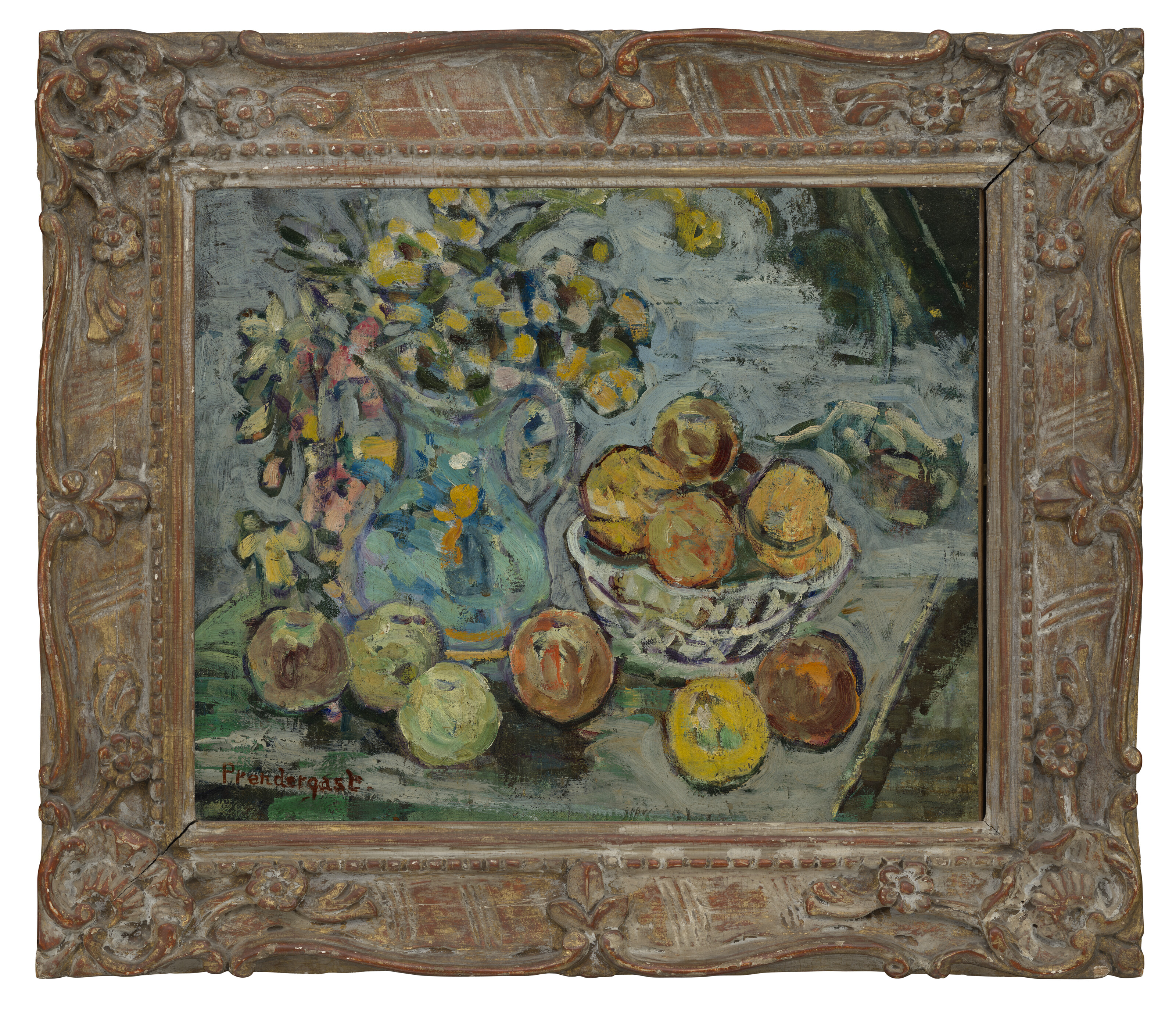 Maurice Brazil Prendergast — Натюрморт с фруктами и цветами, изображение 2