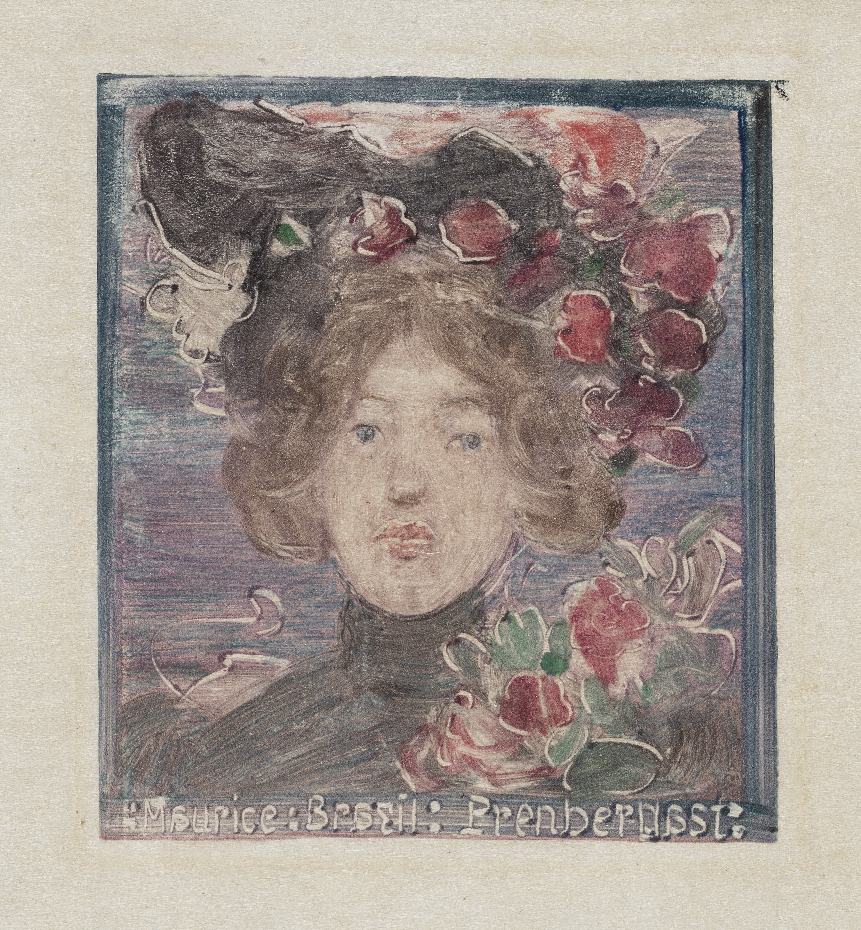 Maurice Brazil Prendergast — Голова девушки с розами