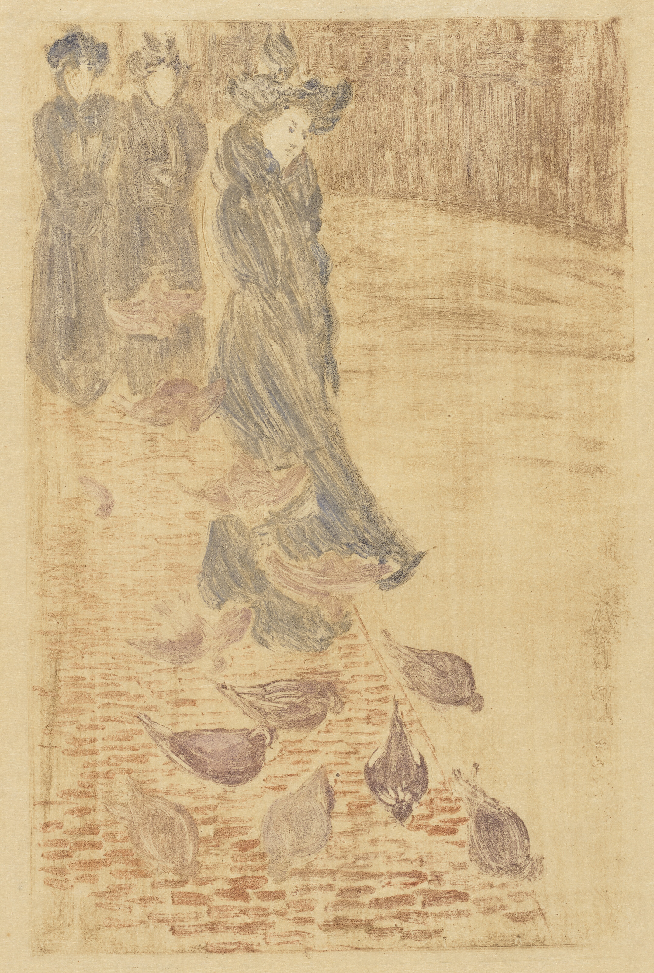 Maurice Brazil Prendergast — Кормление голубей (Дама с голубями)