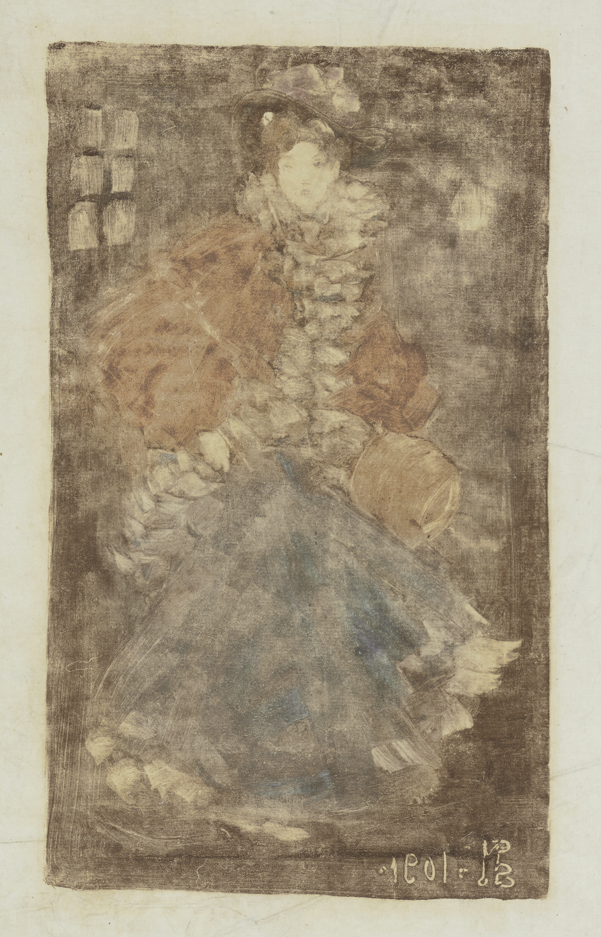 Maurice Brazil Prendergast — Элегантная женщина в меховой муфте