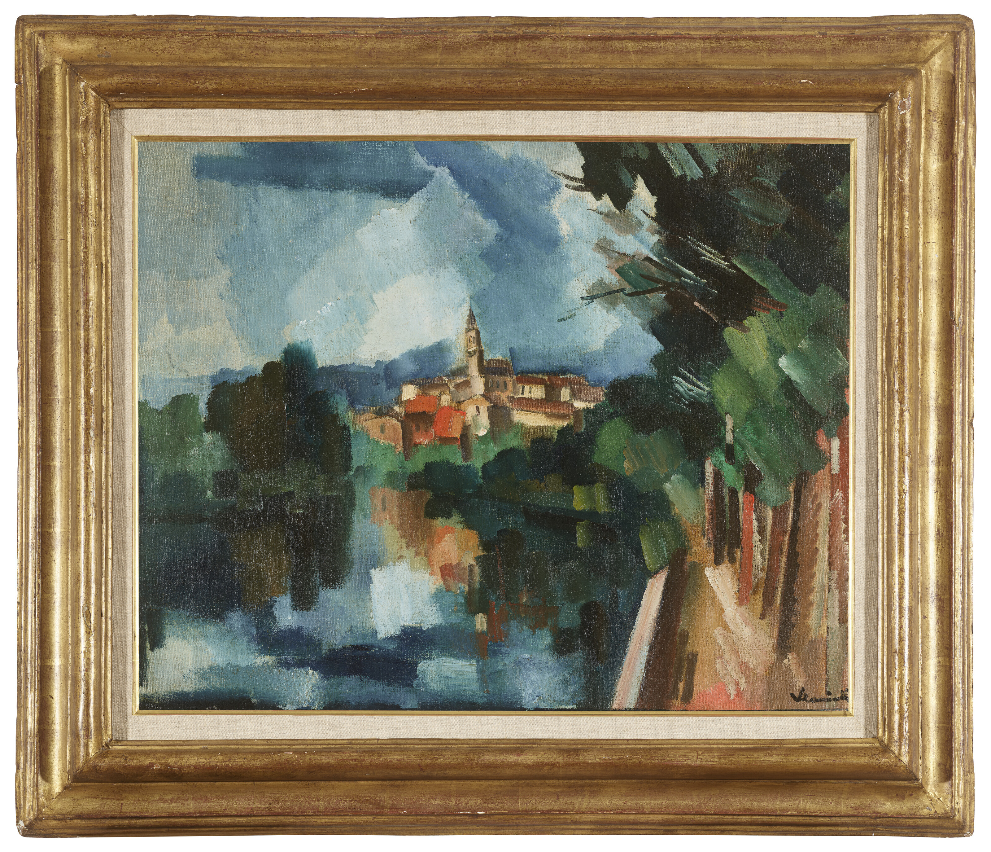 Maurice de Vlaminck — Деревня на берегу озера, изображение 2