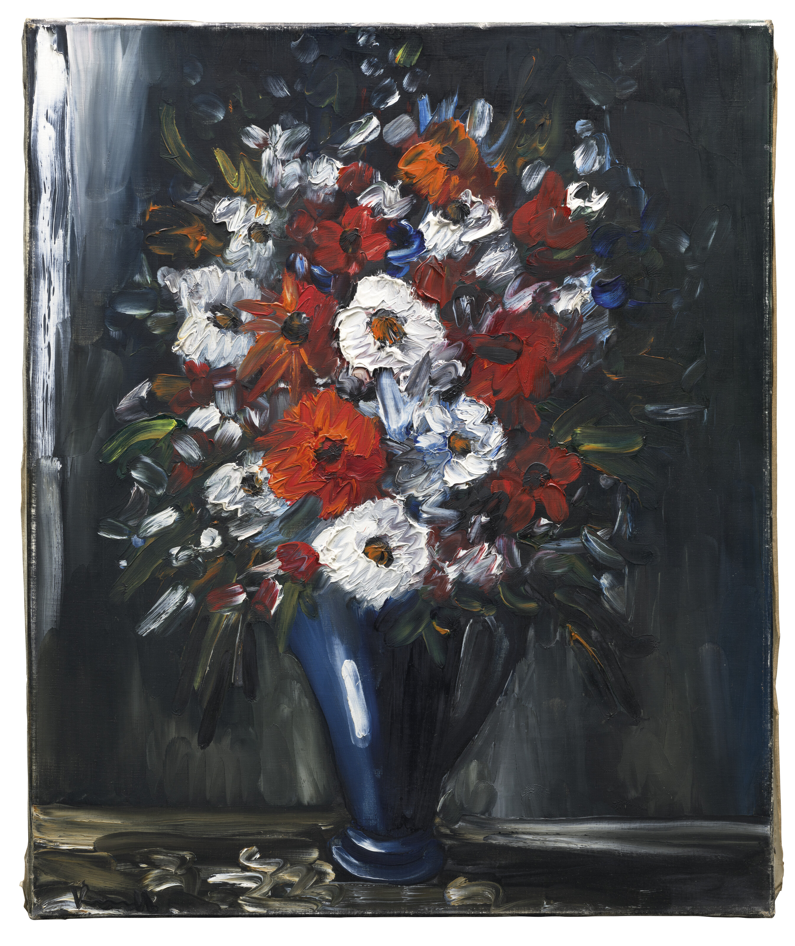 Maurice de Vlaminck — Цветы, танцующие в голубой вазе, изображение 2