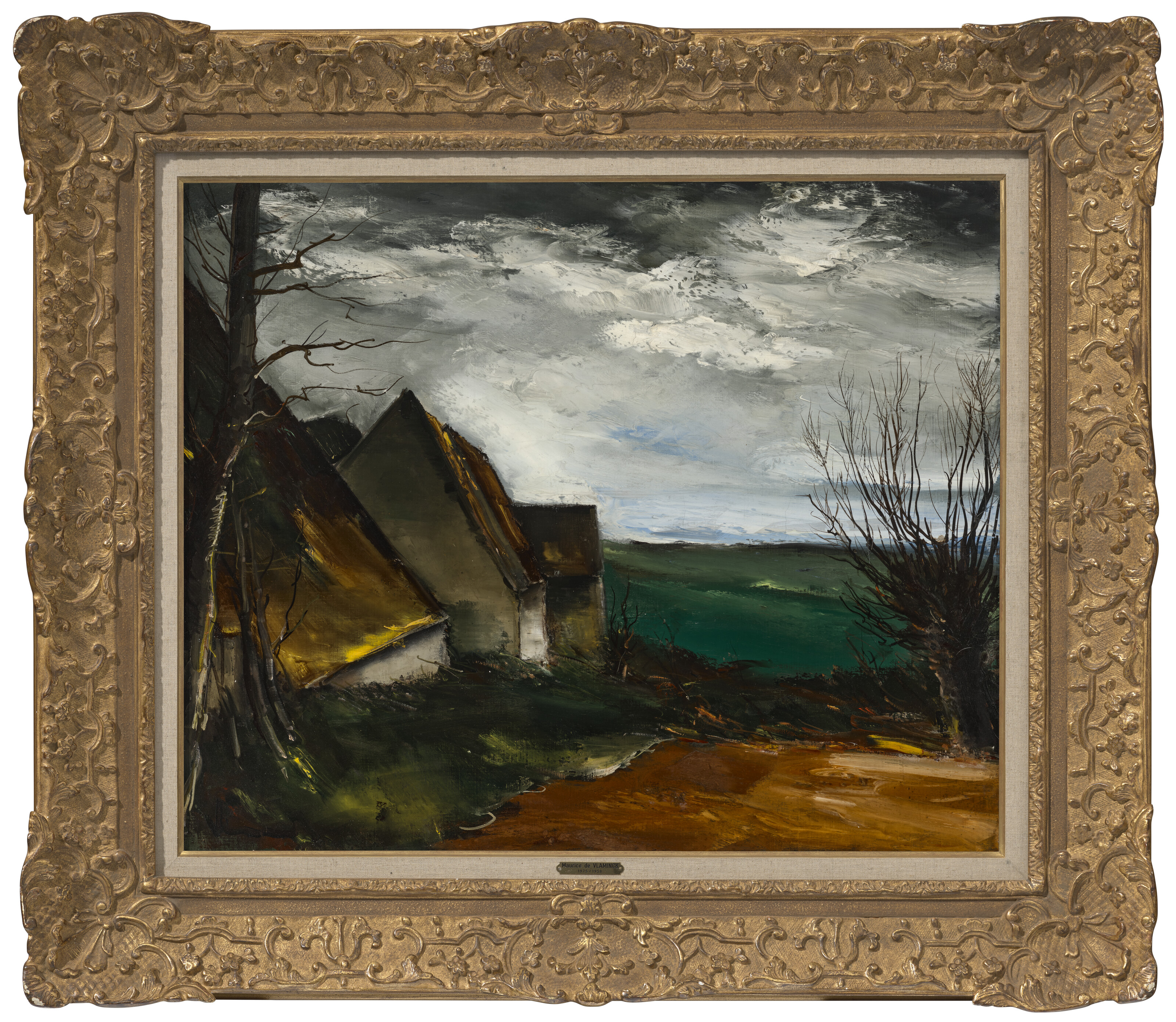 Maurice de Vlaminck — Вечер среди домов и долины, изображение 3