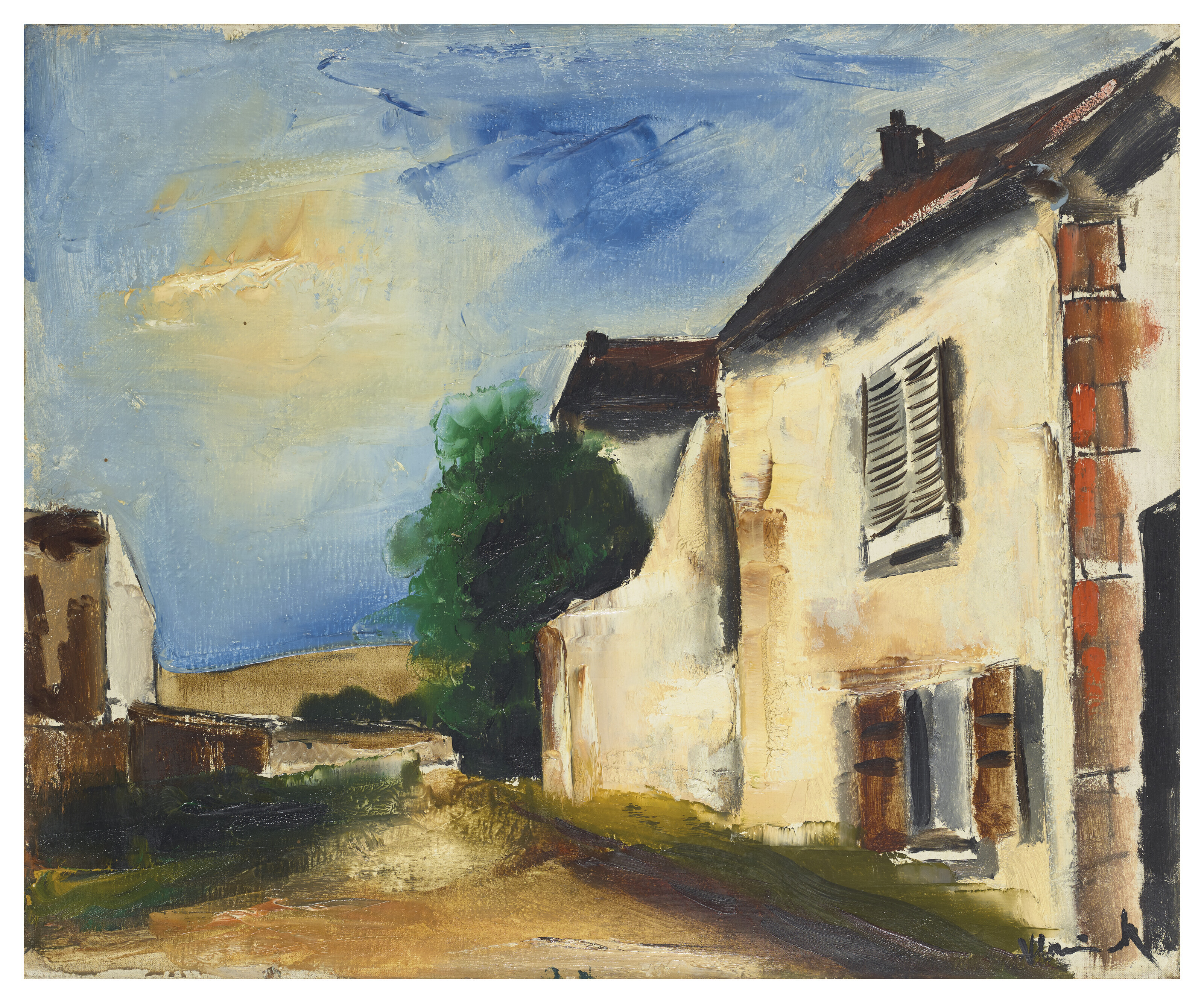 Maurice de Vlaminck — Старые дома в Вальмондуа