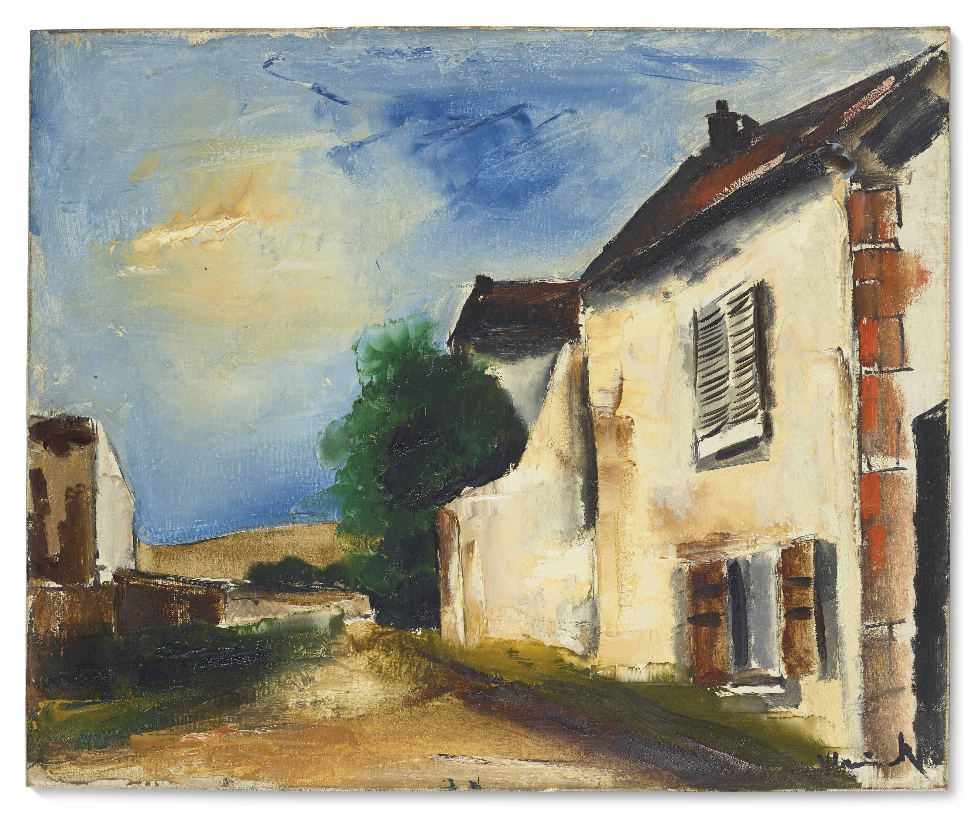 Maurice de Vlaminck — Старые дома в Вальмондуа, изображение 2