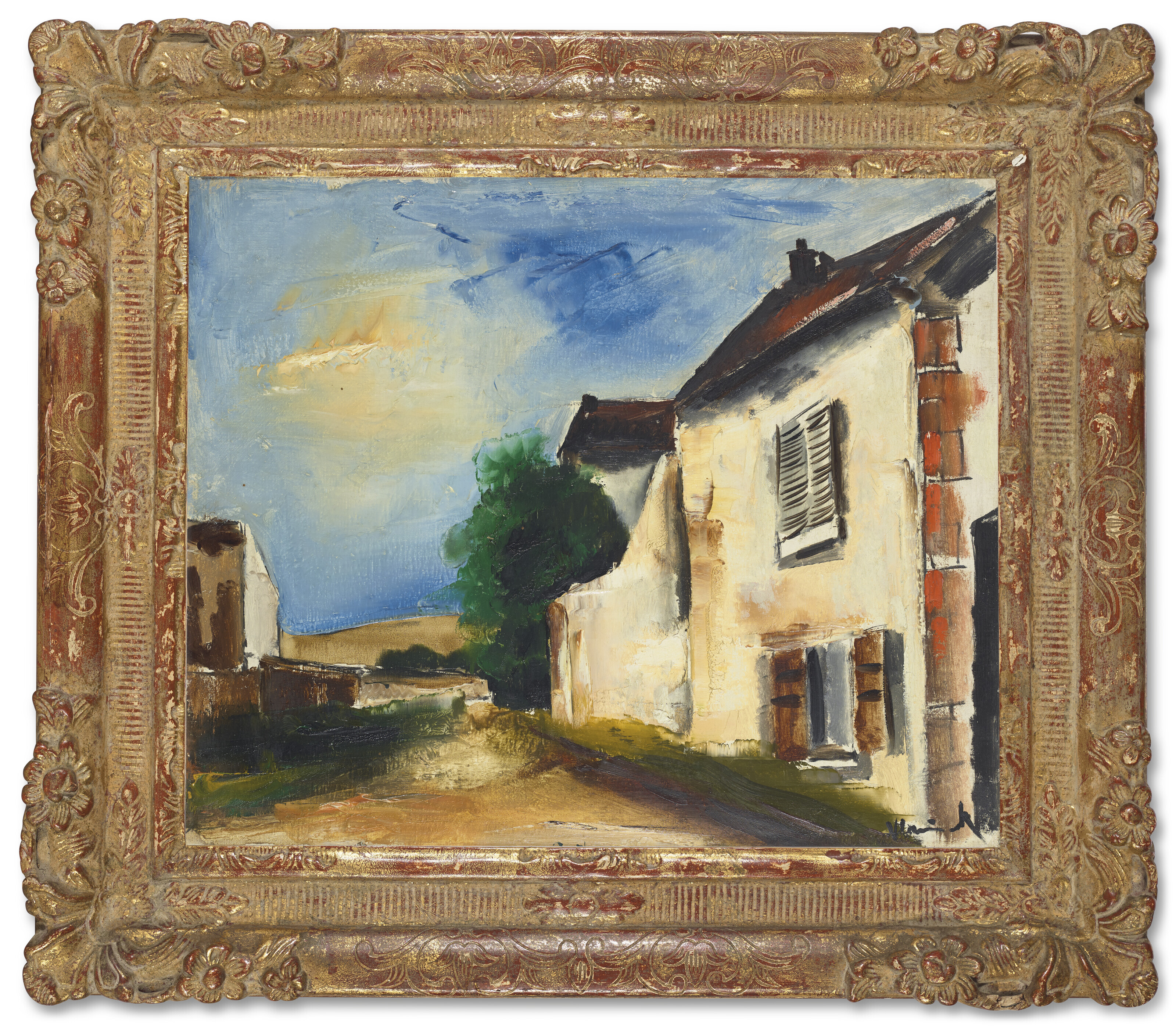 Maurice de Vlaminck — Старые дома в Вальмондуа, изображение 3