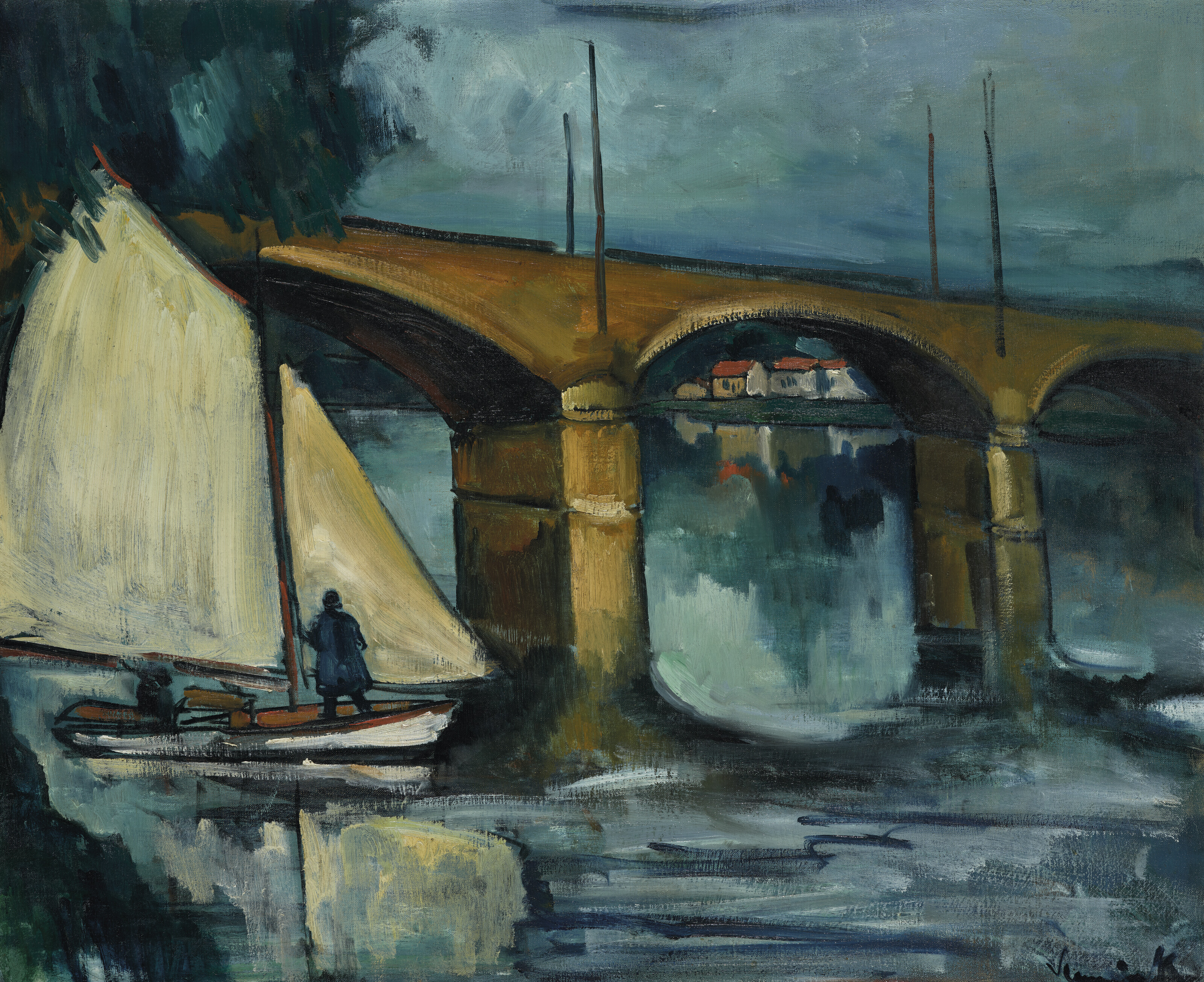 Maurice de Vlaminck — Мост между деревьями в замке