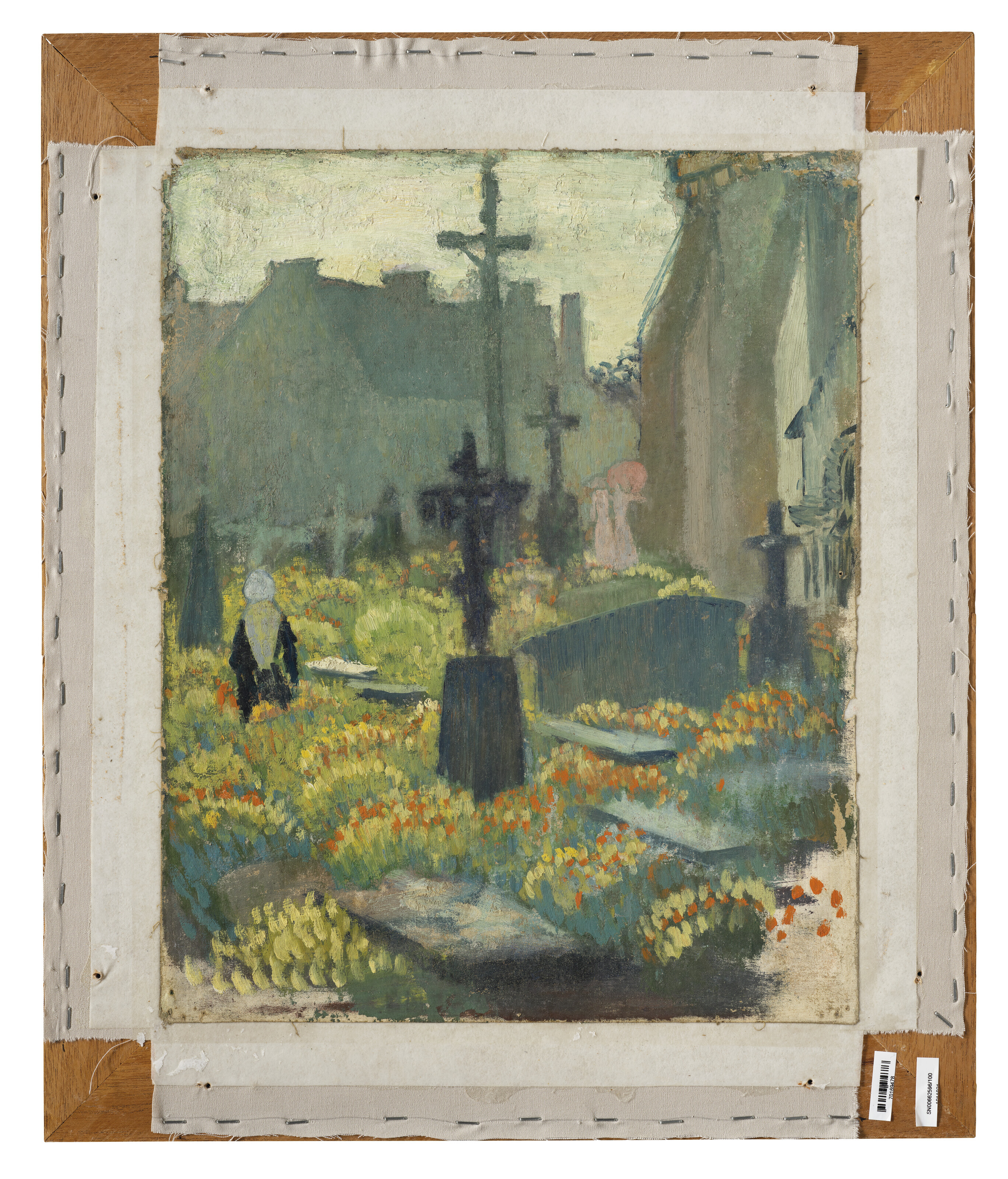 Maurice Denis — Молодые люди, которые сражаются с ангелами ( сзади ); Кладбище цветов ( сзади ), изображение 3