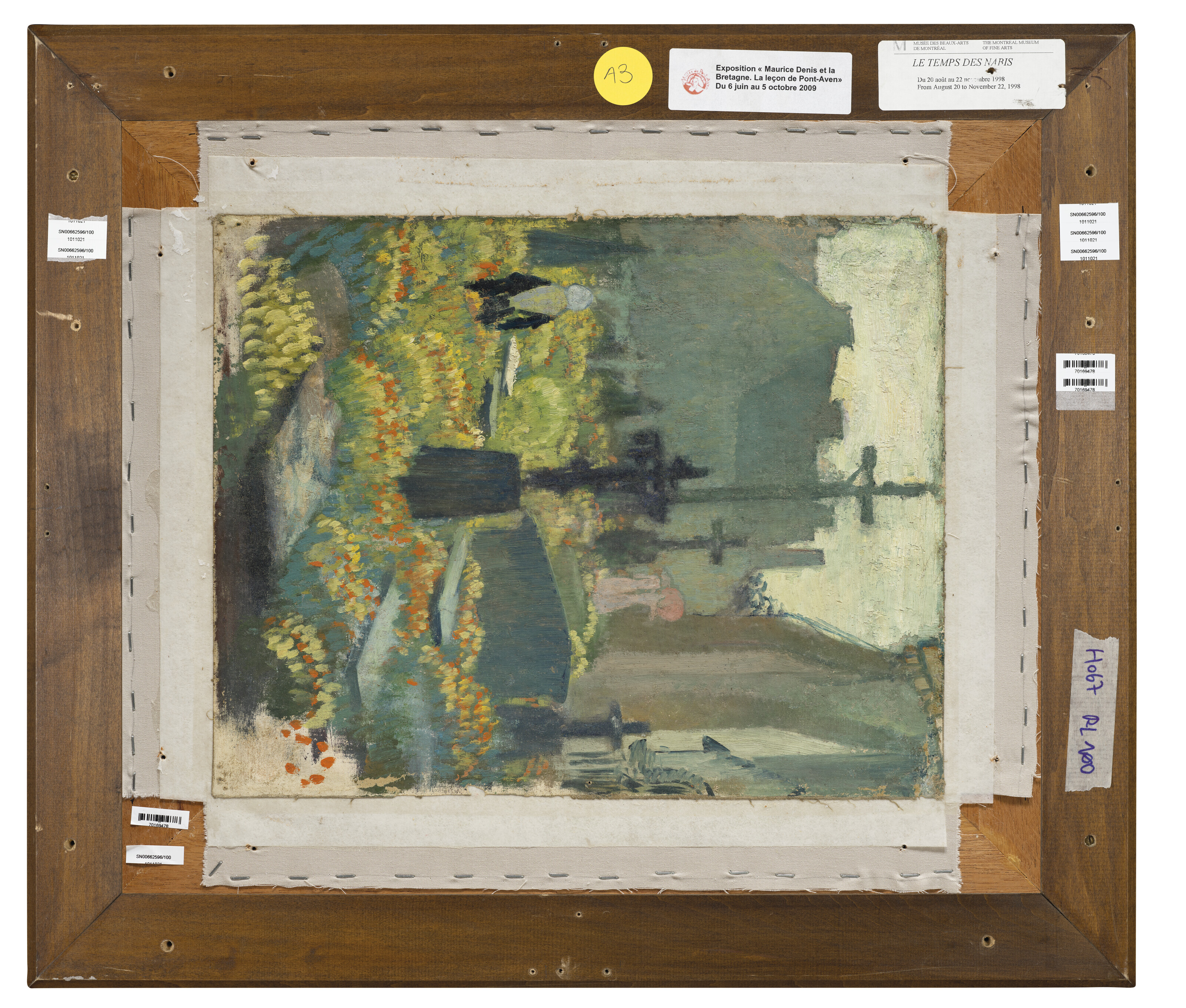 Maurice Denis — Молодые люди, которые сражаются с ангелами ( сзади ); Кладбище цветов ( сзади ), изображение 5