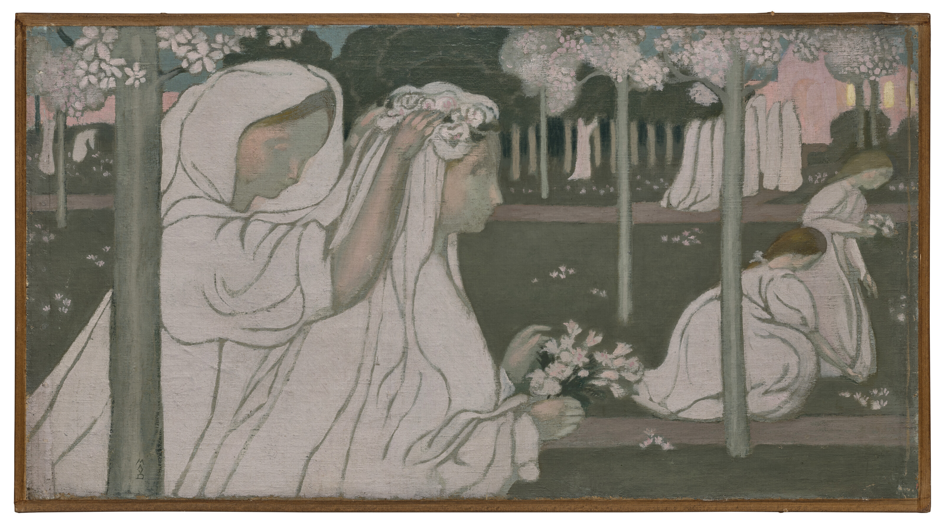 Maurice Denis — Молодые люди в чистом виде общаются, 1-е блюдо из "Женщины и жизни", блюдо для домашней кухни, изображение 2