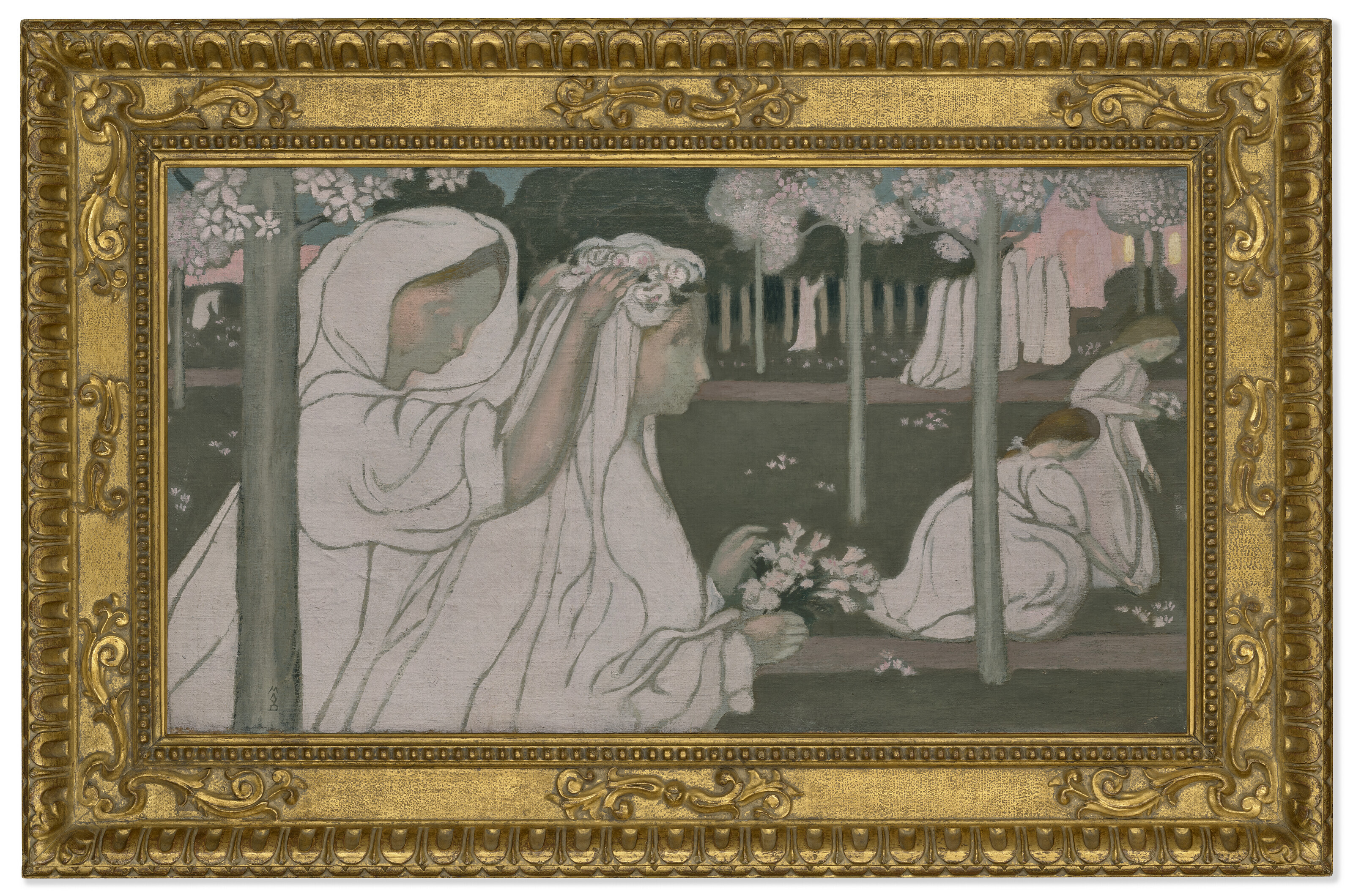 Maurice Denis — Молодые люди в чистом виде общаются, 1-е блюдо из "Женщины и жизни", блюдо для домашней кухни, изображение 4
