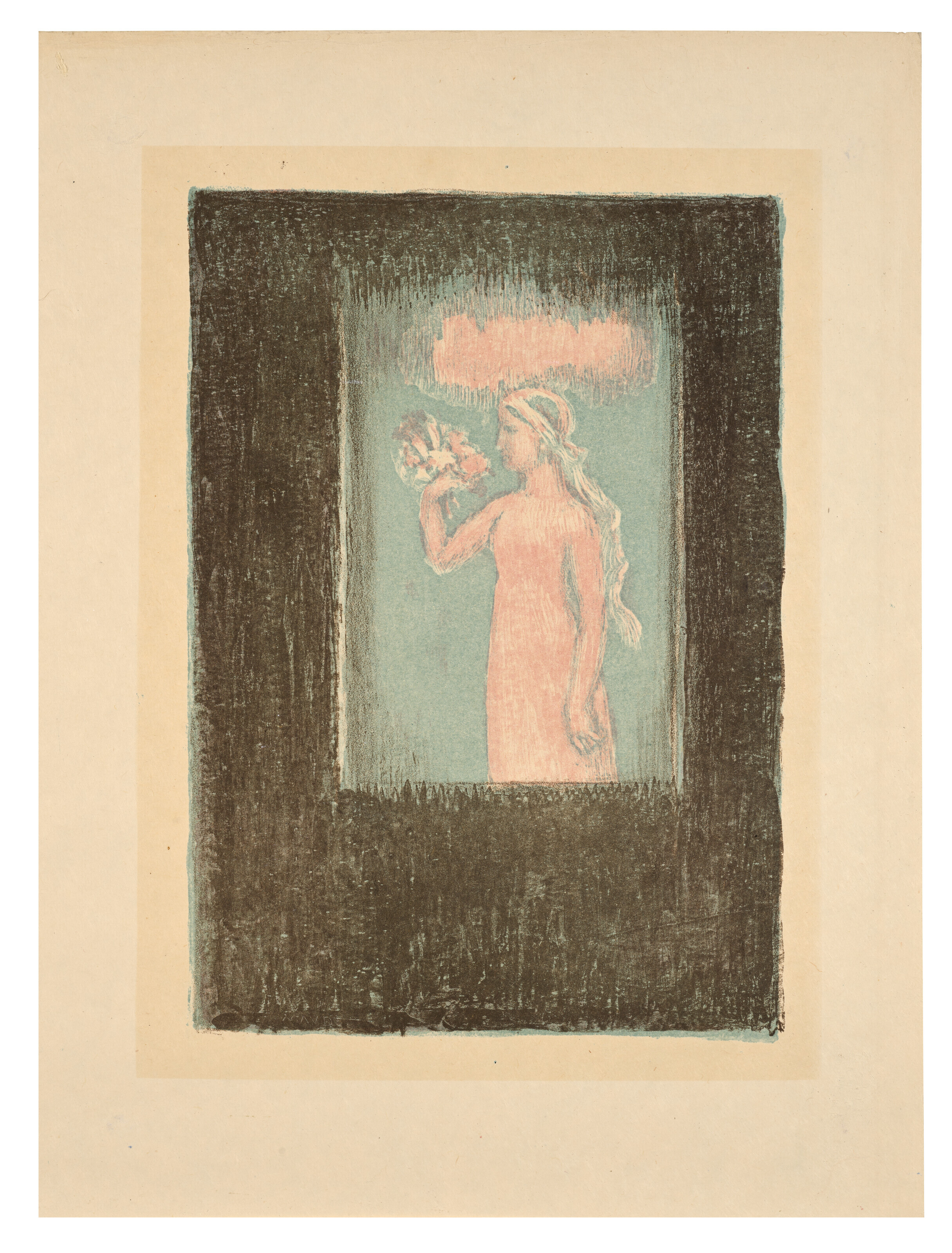 Maurice Denis — Настоящий букет для женщин в стиле "профиль"; первый выпуск "Любовных поэм Фрэнсиса Томпсона"