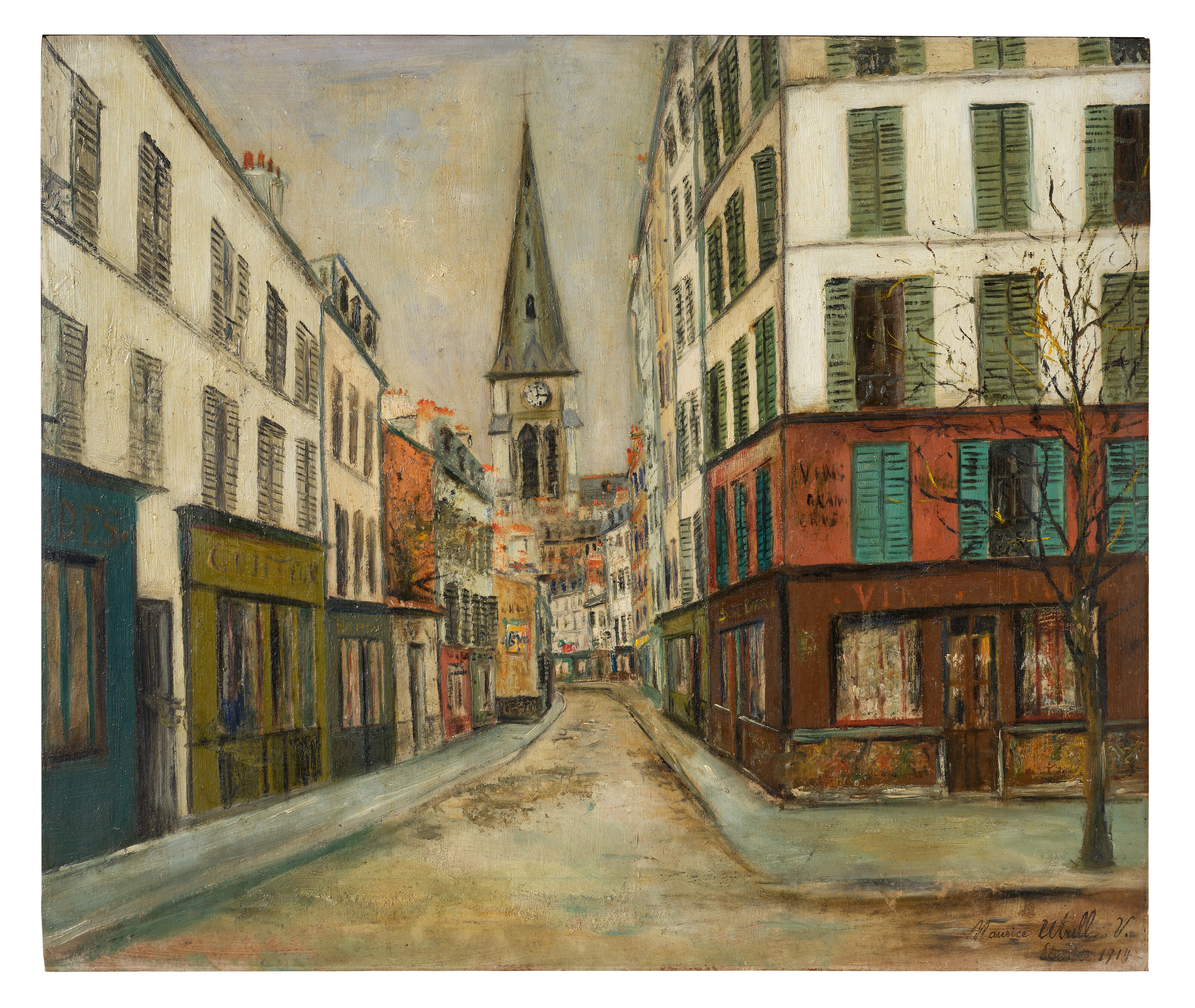 Maurice Utrillo — Улица и церковь, изображение 2