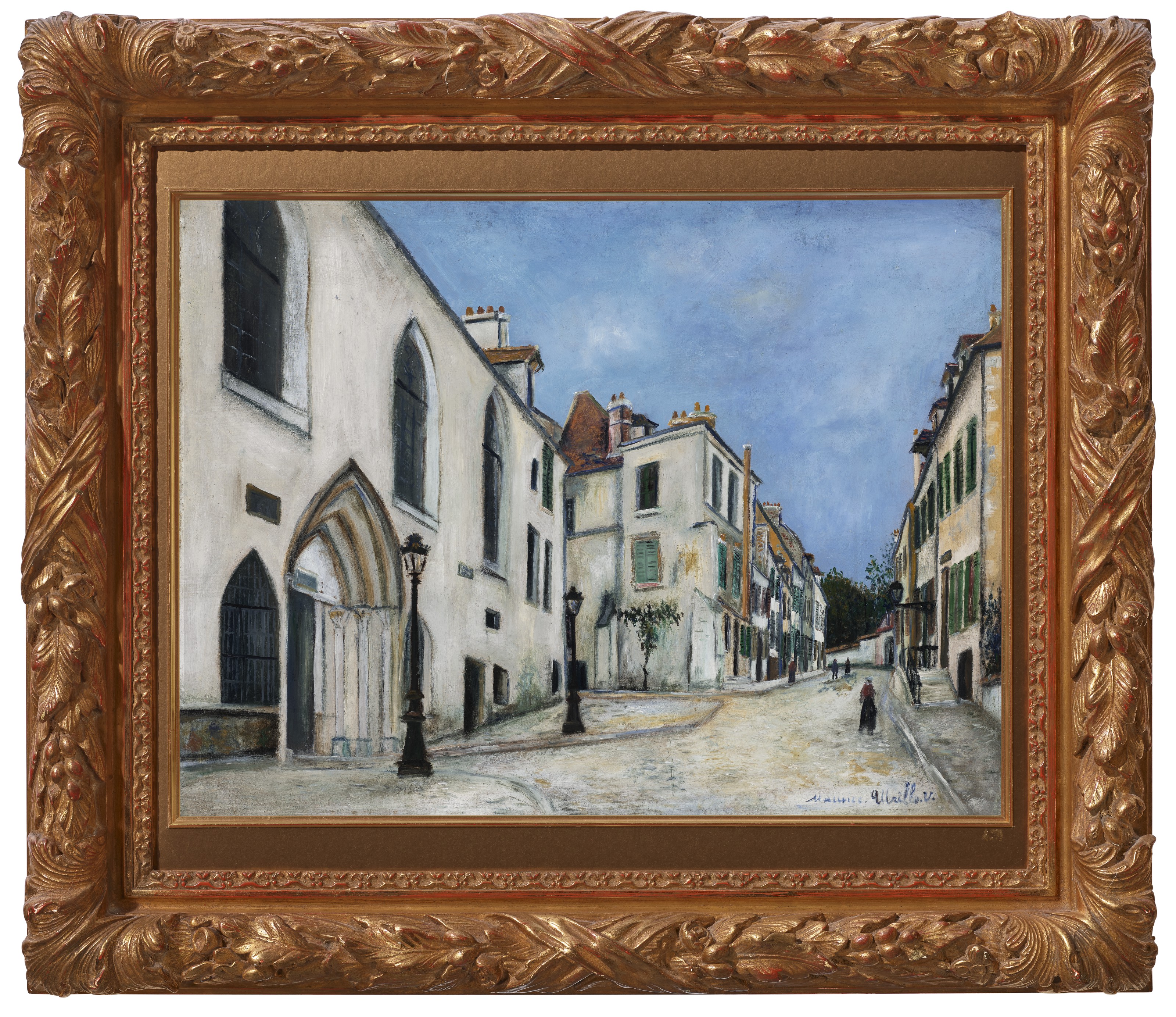 Maurice Utrillo — Город Прованс (Сена и Марна) , Великий замок Тель-Дье и улица Сен-Тибо, изображение 2