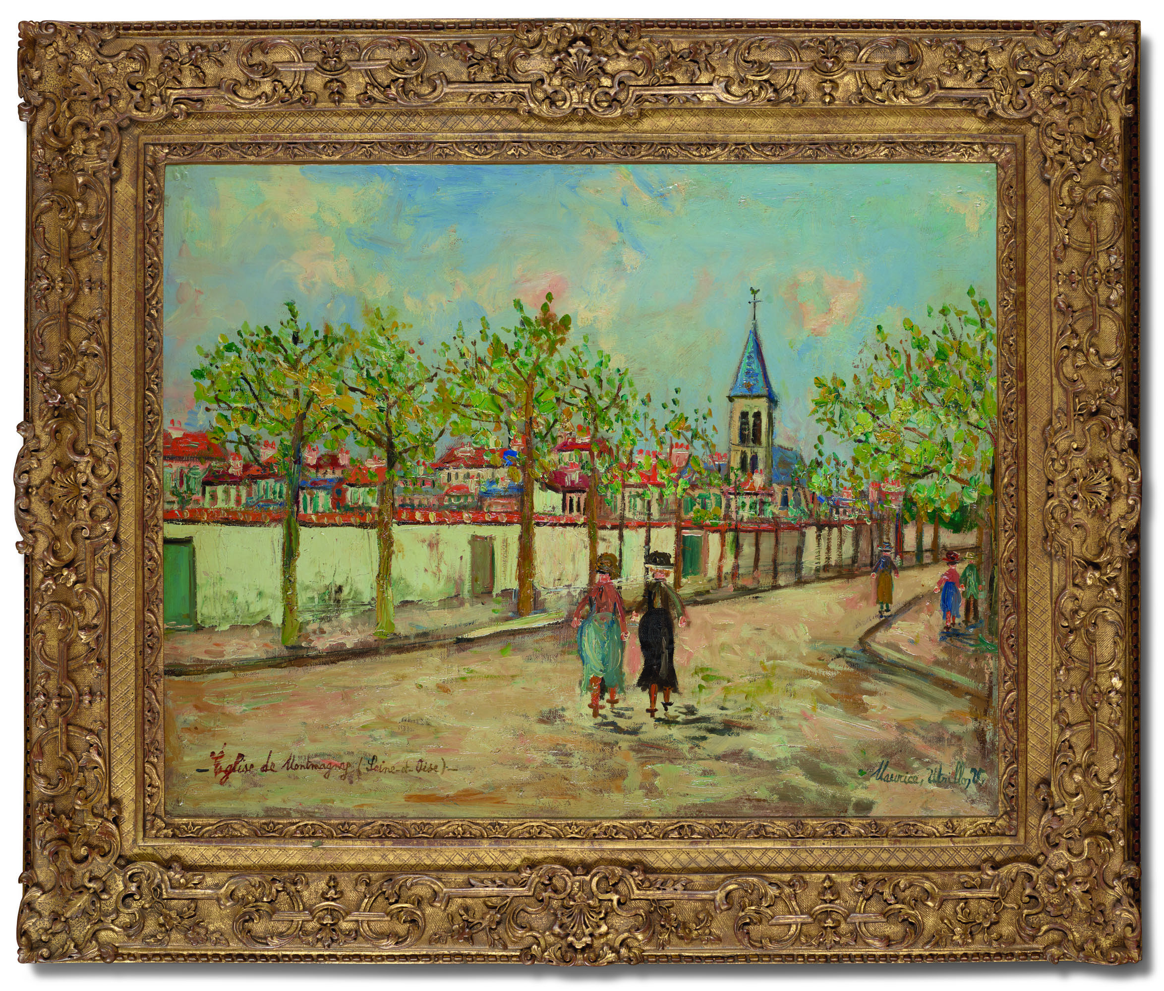Maurice Utrillo — Авеню Тилле, церковь Монманьи (Валь-д'Уаз), изображение 3