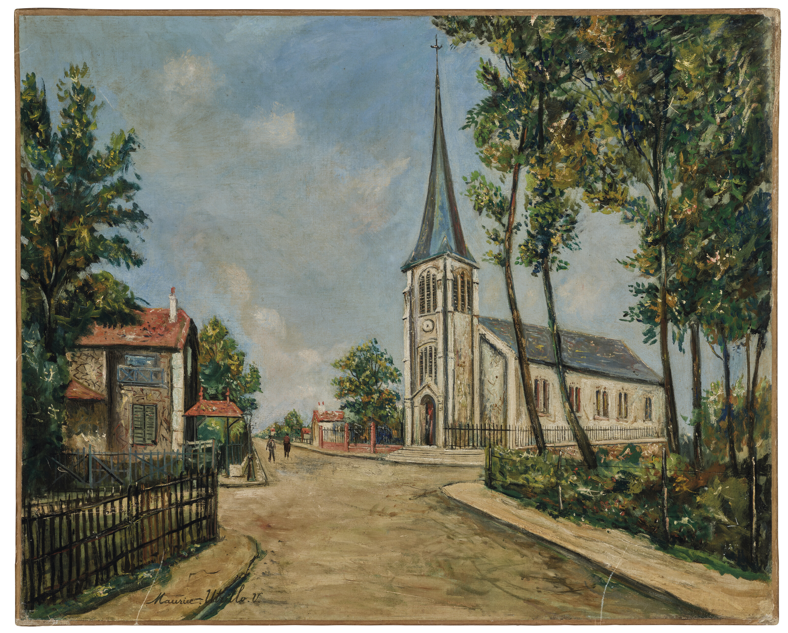 Maurice Utrillo — Вокзал Компьень, Церковь Сен-Жозеф-о-Буа, изображение 2