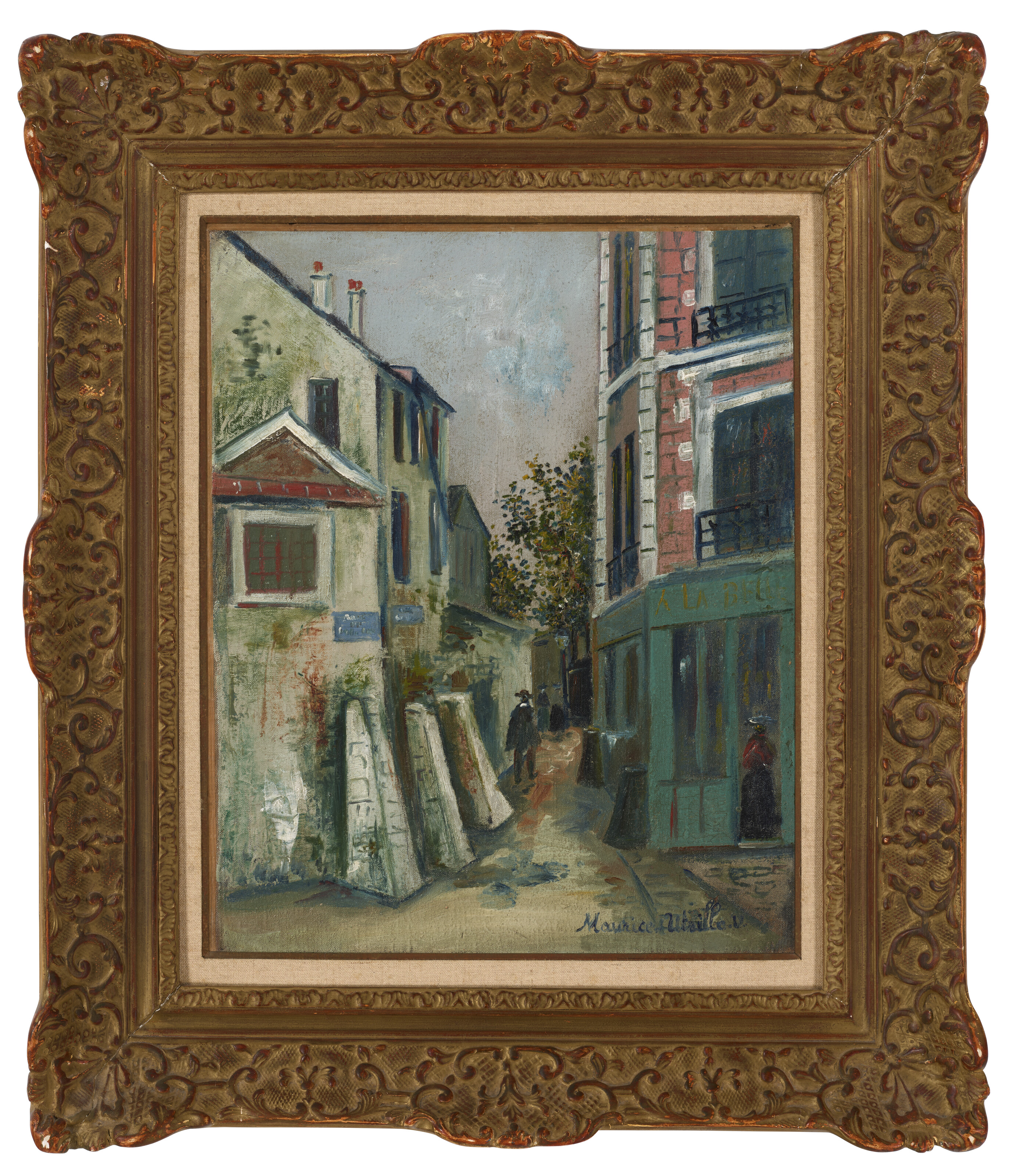 Maurice Utrillo — Красавица Габриэль и улица Сен-Венсан на Монмартре, изображение 2